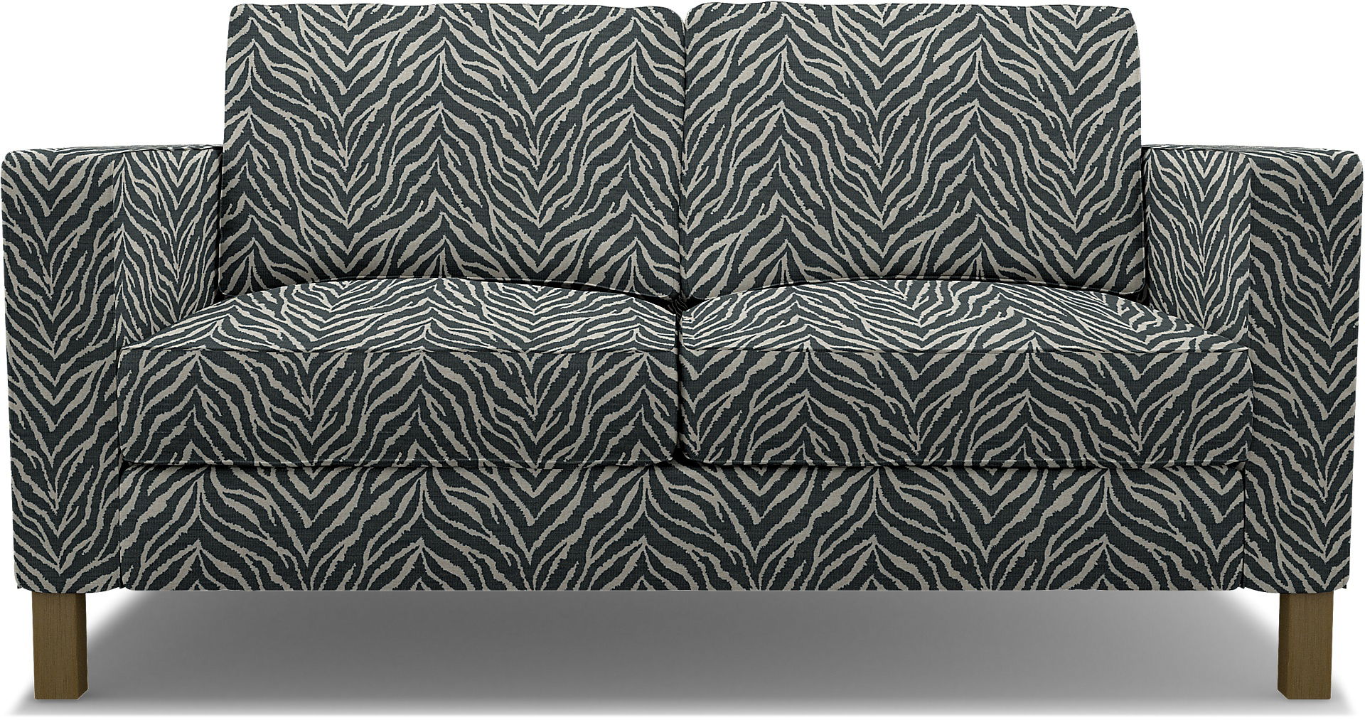 IKEA - Karlstad 2 Seater Sofa Cover, Black/White, BEMZ NATURE'S PALETTE COLLECTION - Bemz