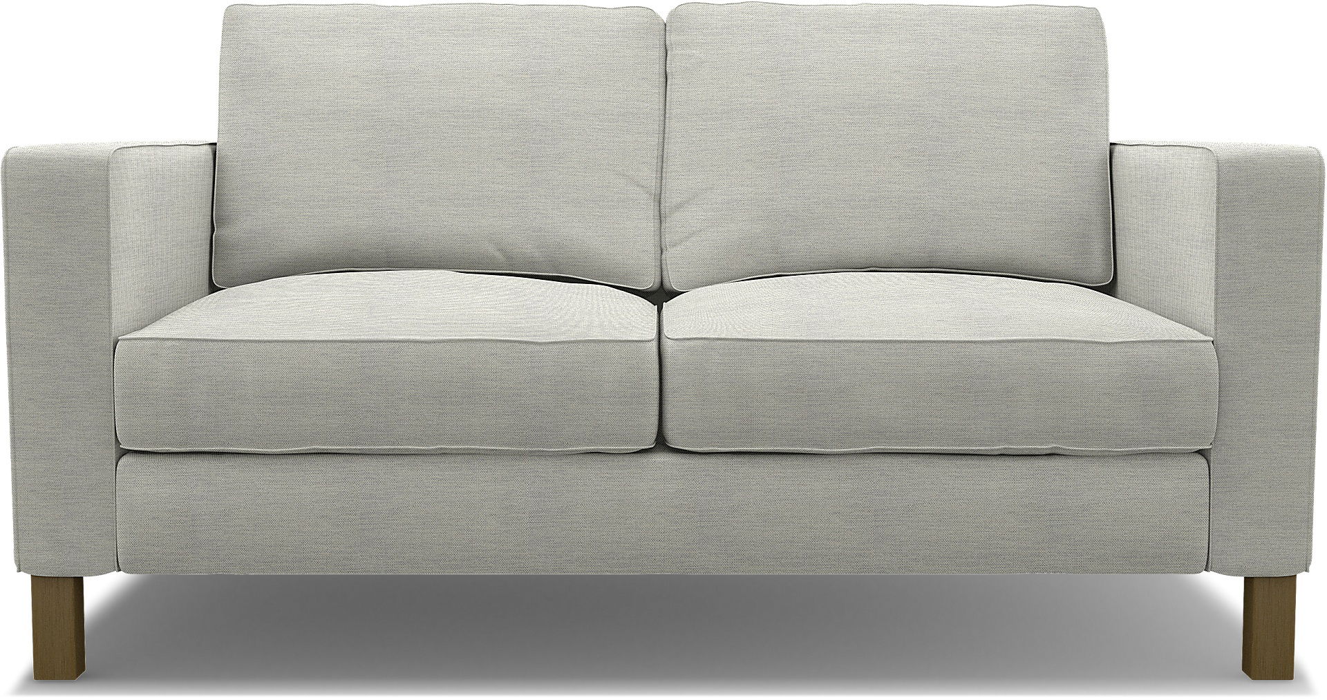 IKEA - Karlstad 2 Seater Sofa Cover, Silver Grey, Cotton - Bemz