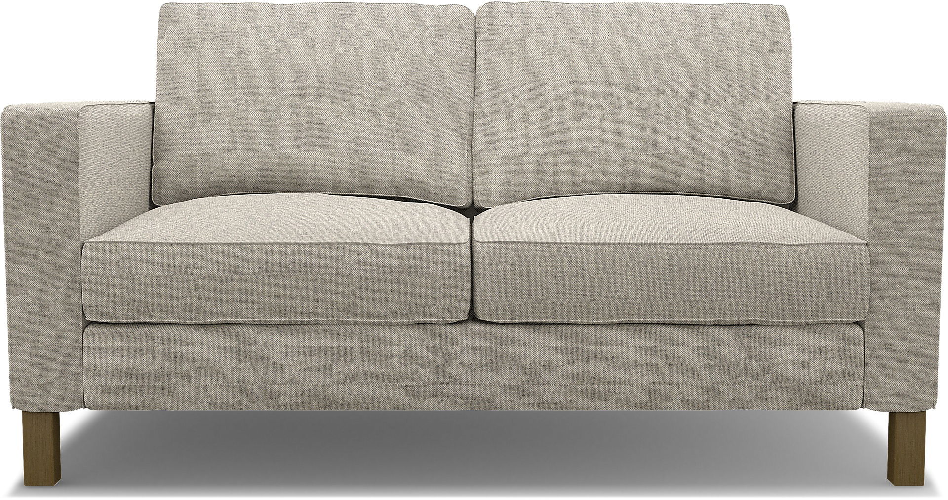 IKEA - Karlstad 2 Seater Sofa Cover, Silver Grey, Cotton - Bemz