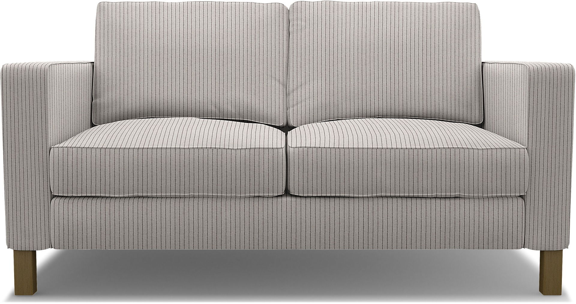 IKEA - Karlstad 2 Seater Sofa Cover, Silver Grey, Cotton - Bemz