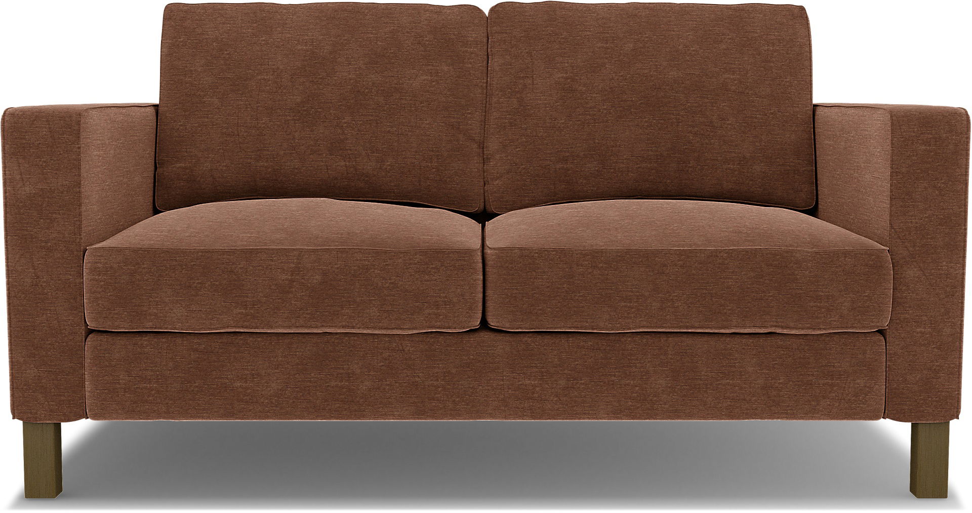 IKEA - Karlstad 2 Seater Sofa Cover, Vintage Rose, Velvet - Bemz