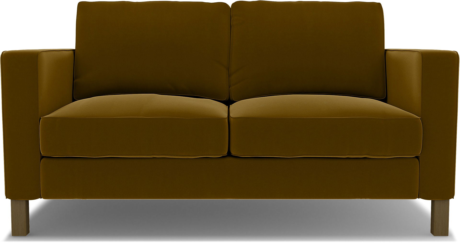 IKEA - Karlstad 2 Seater Sofa Cover, Turmeric, Velvet - Bemz