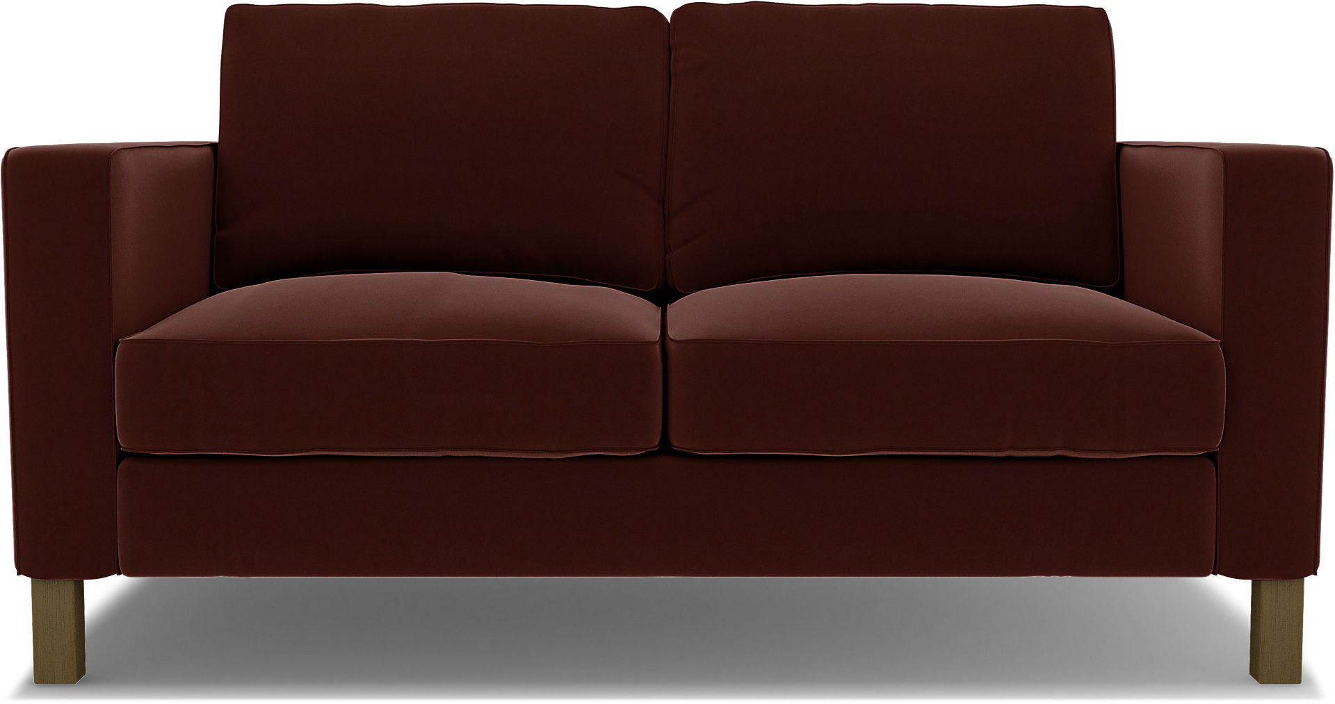 IKEA - Karlstad 2 Seater Sofa Cover, Ground Coffee, Velvet - Bemz