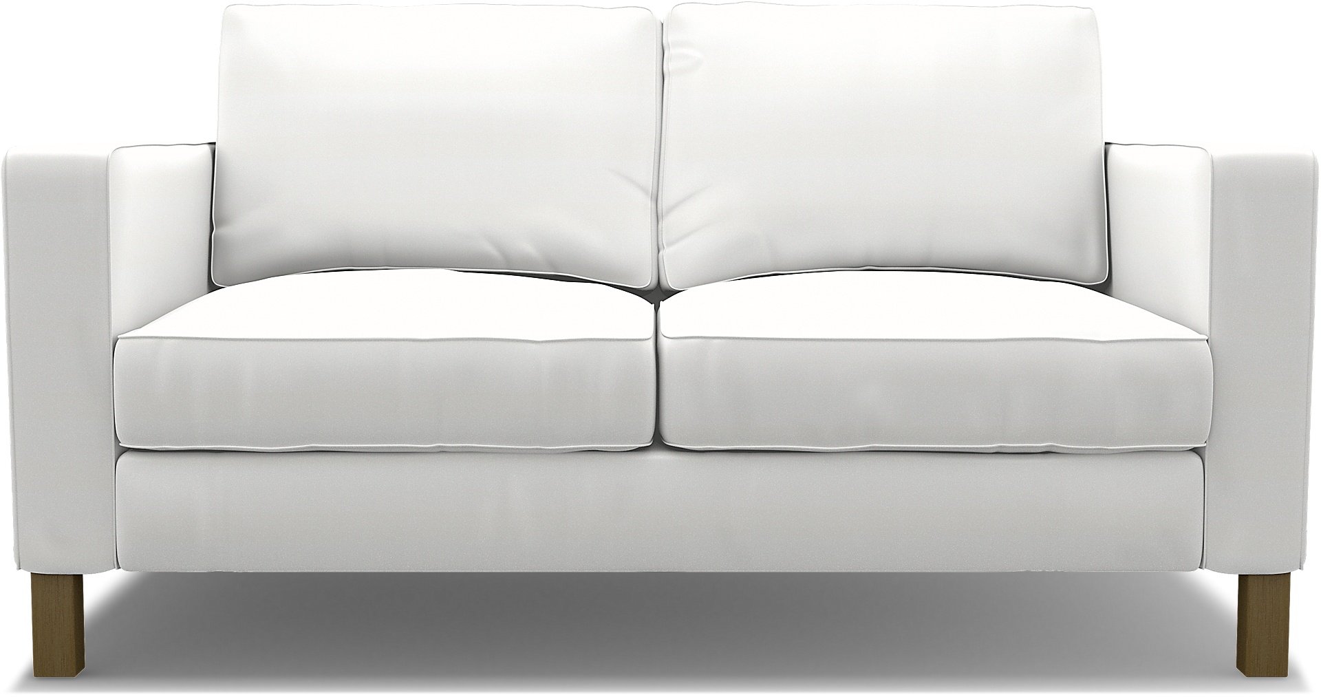 IKEA - Karlstad 2 Seater Sofa Cover, Absolute White, Linen - Bemz