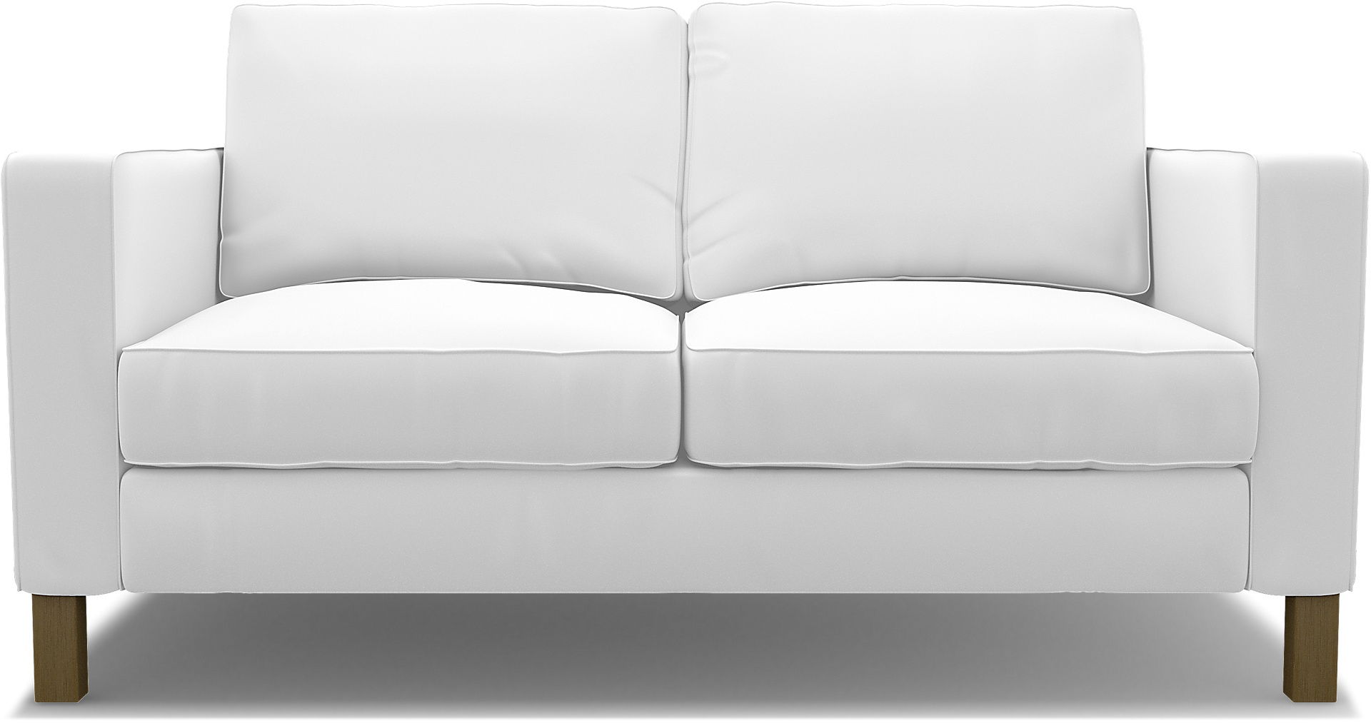 IKEA - Karlstad 2 Seater Sofa Cover, Absolute White, Linen - Bemz