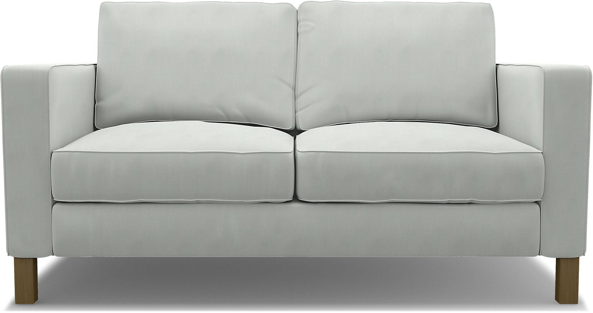 IKEA - Karlstad 2 Seater Sofa Cover, Silver Grey, Linen - Bemz