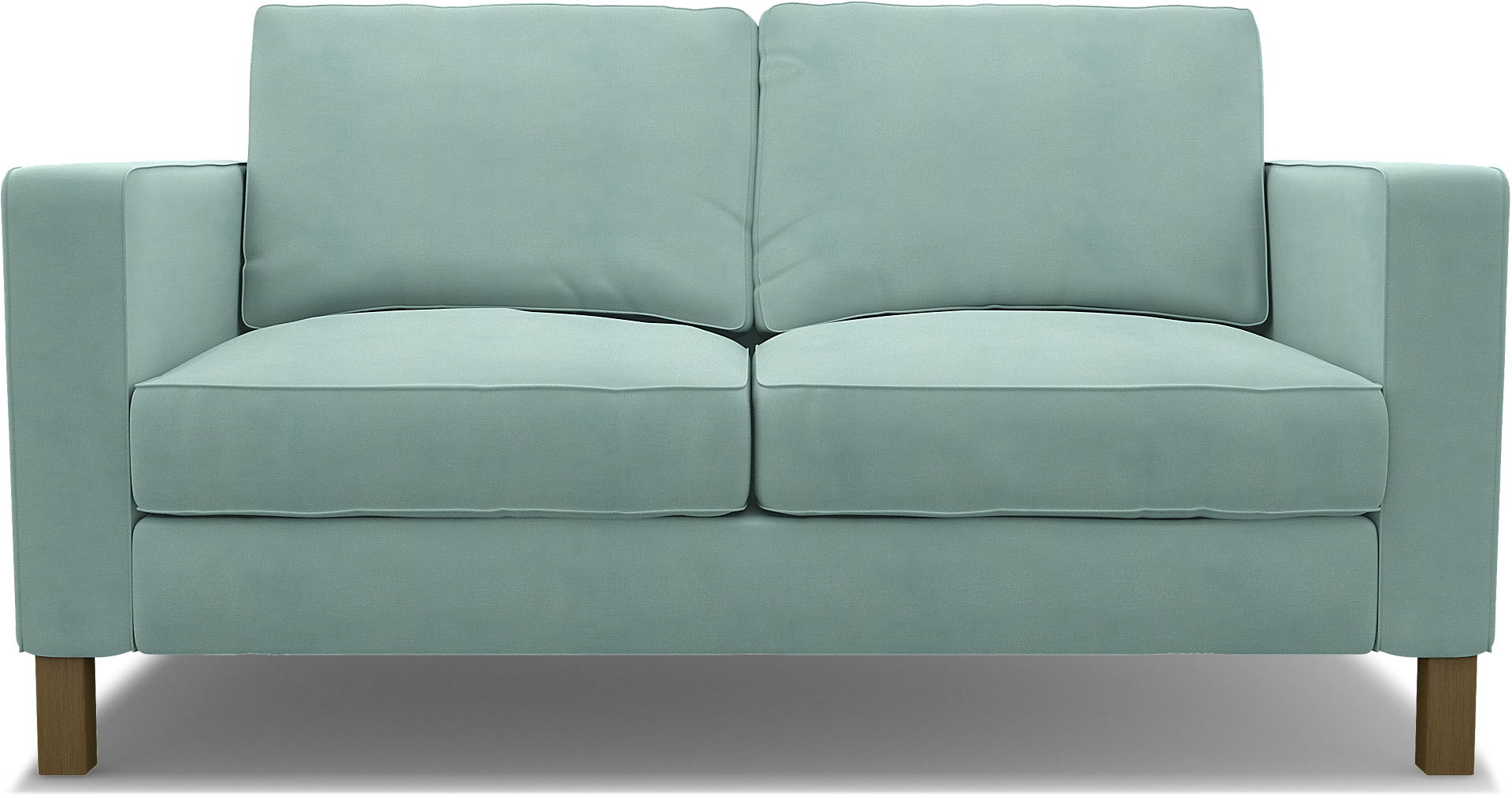 IKEA - Karlstad 2 Seater Sofa Cover, Mineral Blue, Linen - Bemz