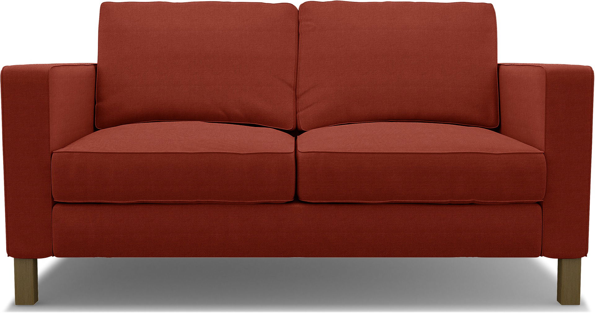 IKEA - Karlstad 2 Seater Sofa Cover, Cayenne, Linen - Bemz