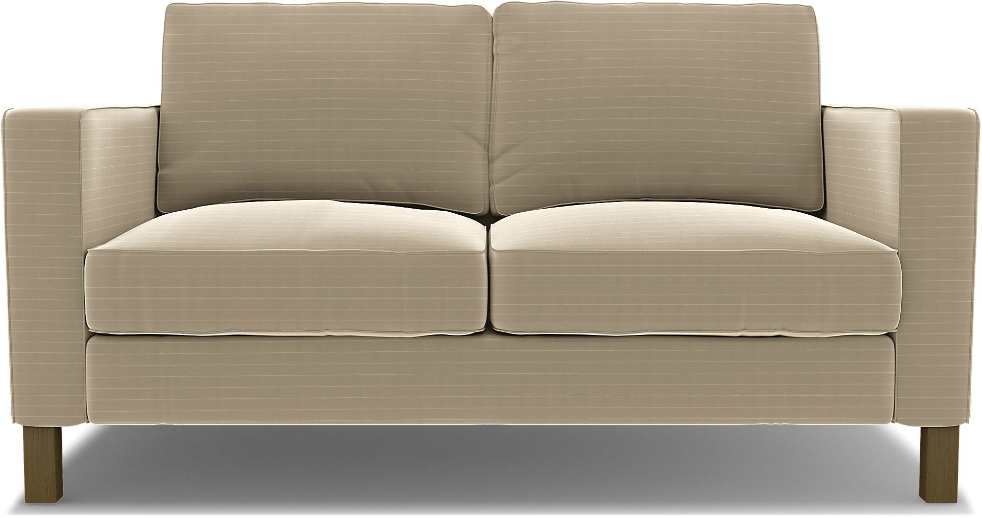 IKEA - Karlstad 2 Seater Sofa Cover, Oyster, Velvet - Bemz