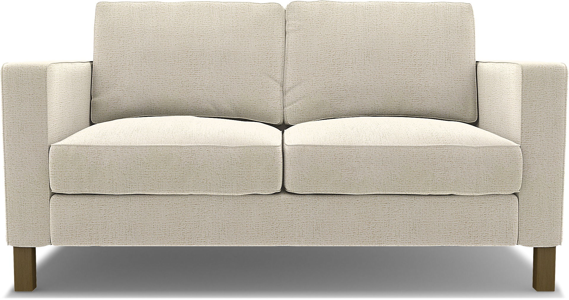 IKEA - Karlstad 2 Seater Sofa Cover, Ecru, Bouclé & Texture - Bemz