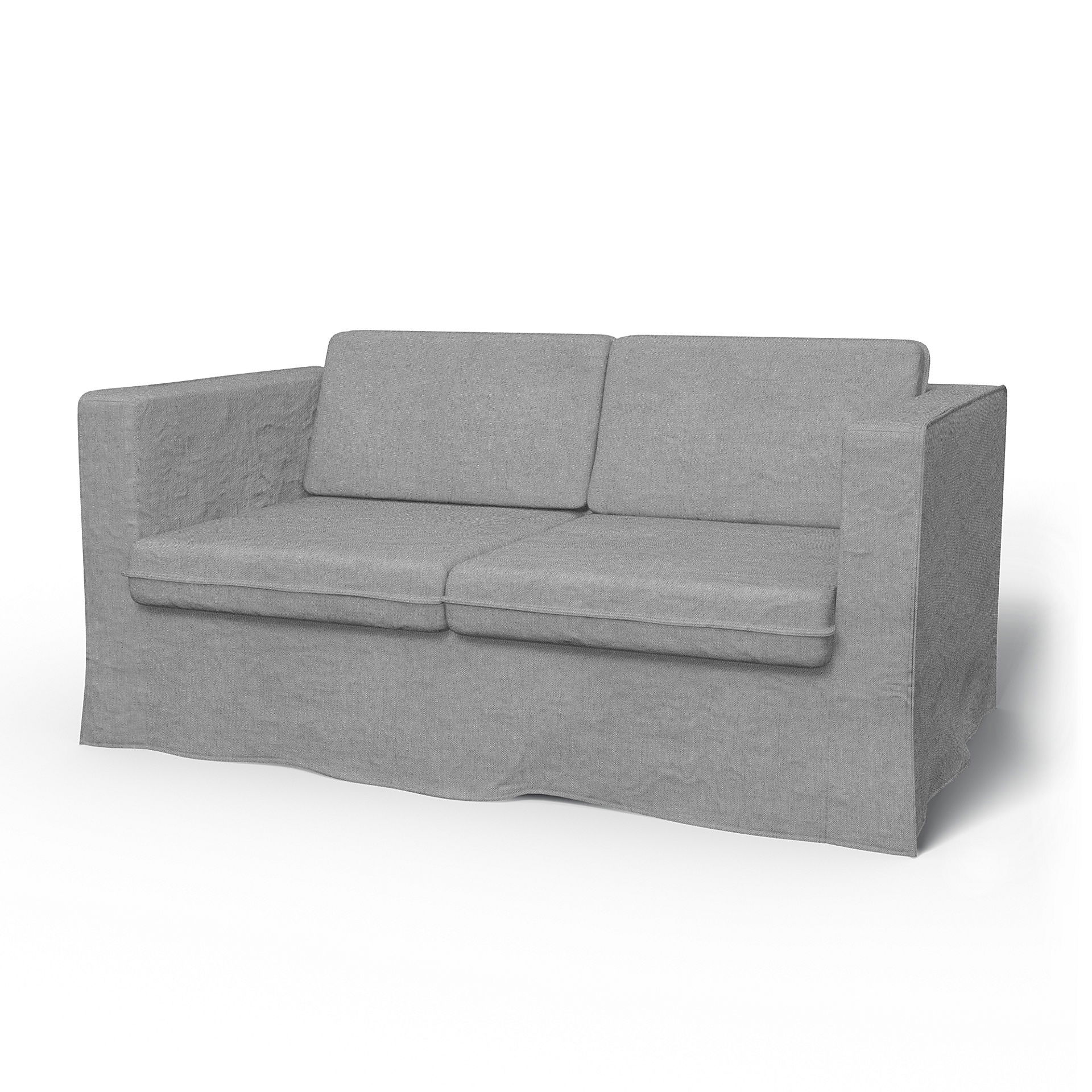 IKEA - Karlstad 2 Seater Sofa Cover, Graphite, Linen - Bemz