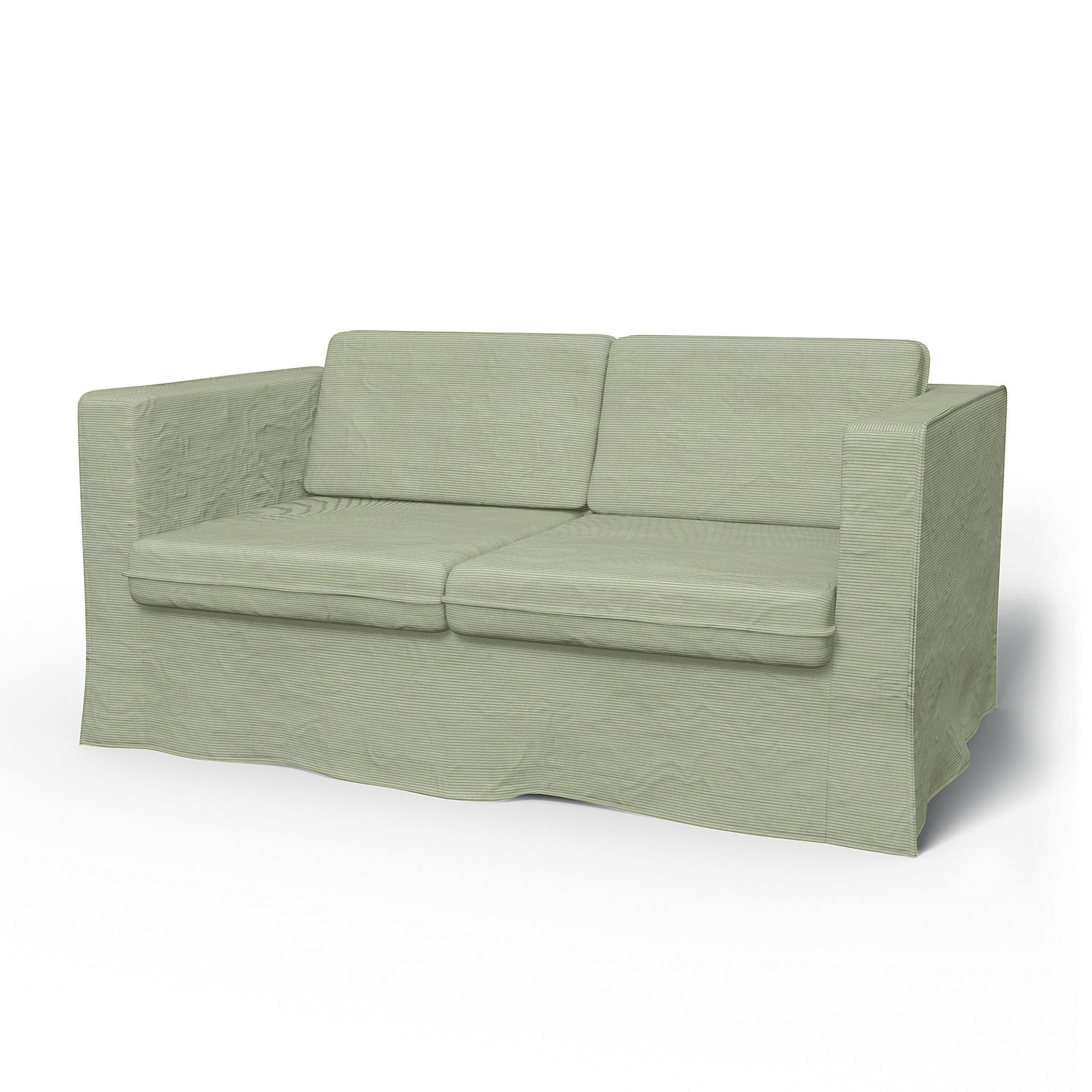 IKEA - Karlstad 2 Seater Sofa Cover, Seagrass, Corduroy - Bemz