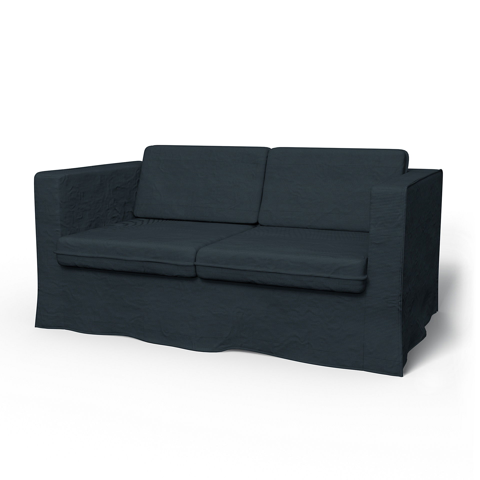 IKEA - Karlstad 2 Seater Sofa Cover, Orion Blue, Corduroy - Bemz