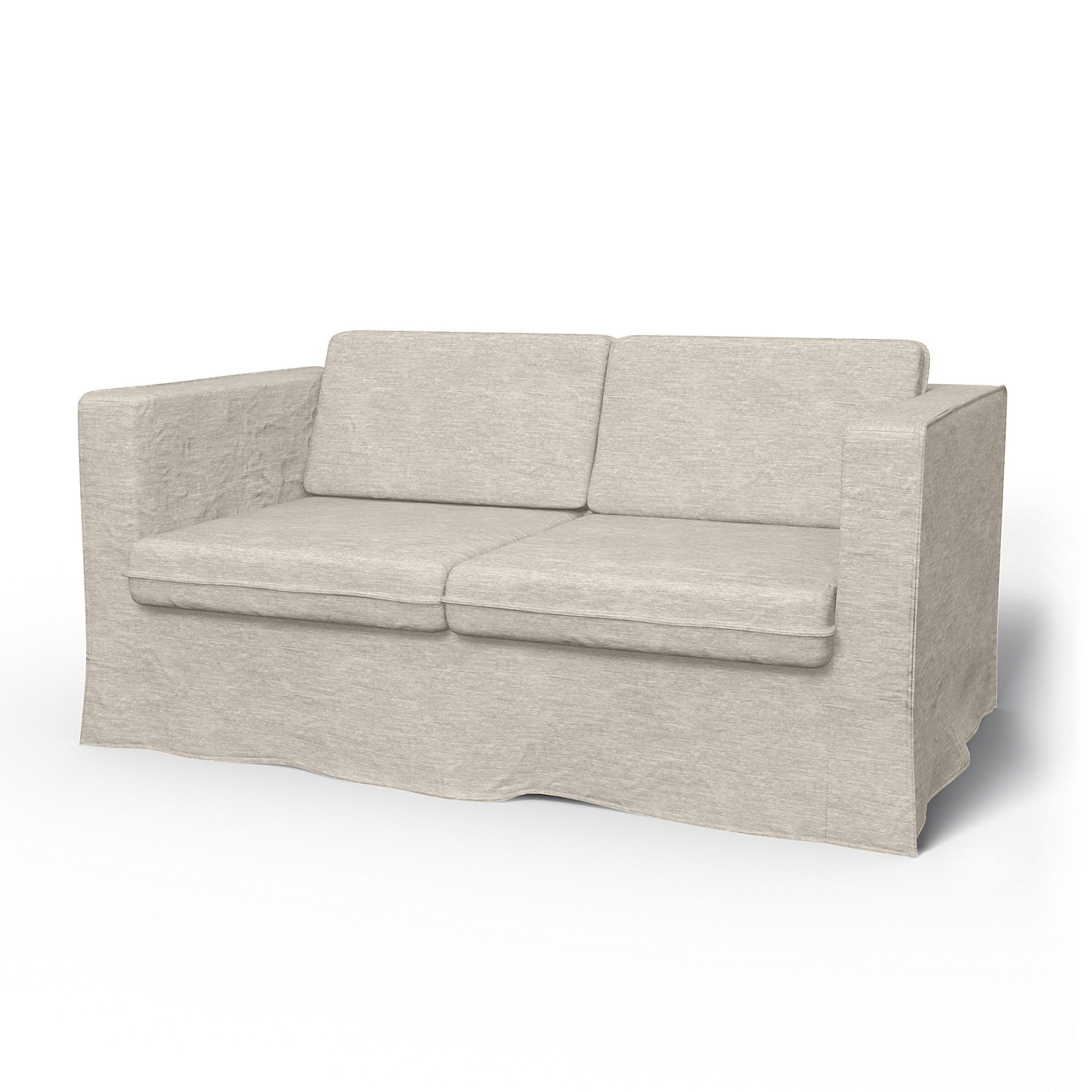 IKEA - Karlstad 2 Seater Sofa Cover, Natural White, Velvet - Bemz