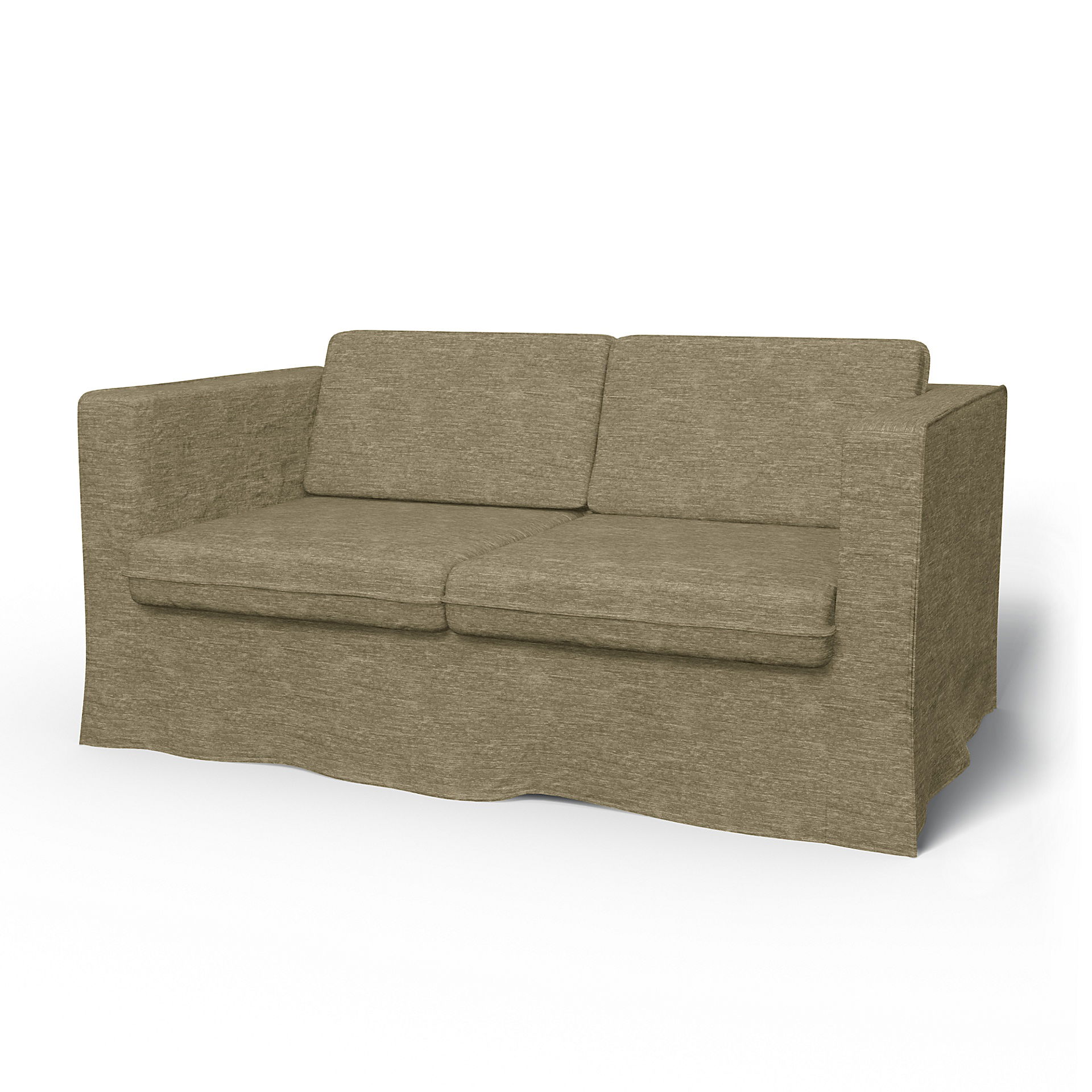 IKEA - Karlstad 2 Seater Sofa Cover, Beige, Velvet - Bemz