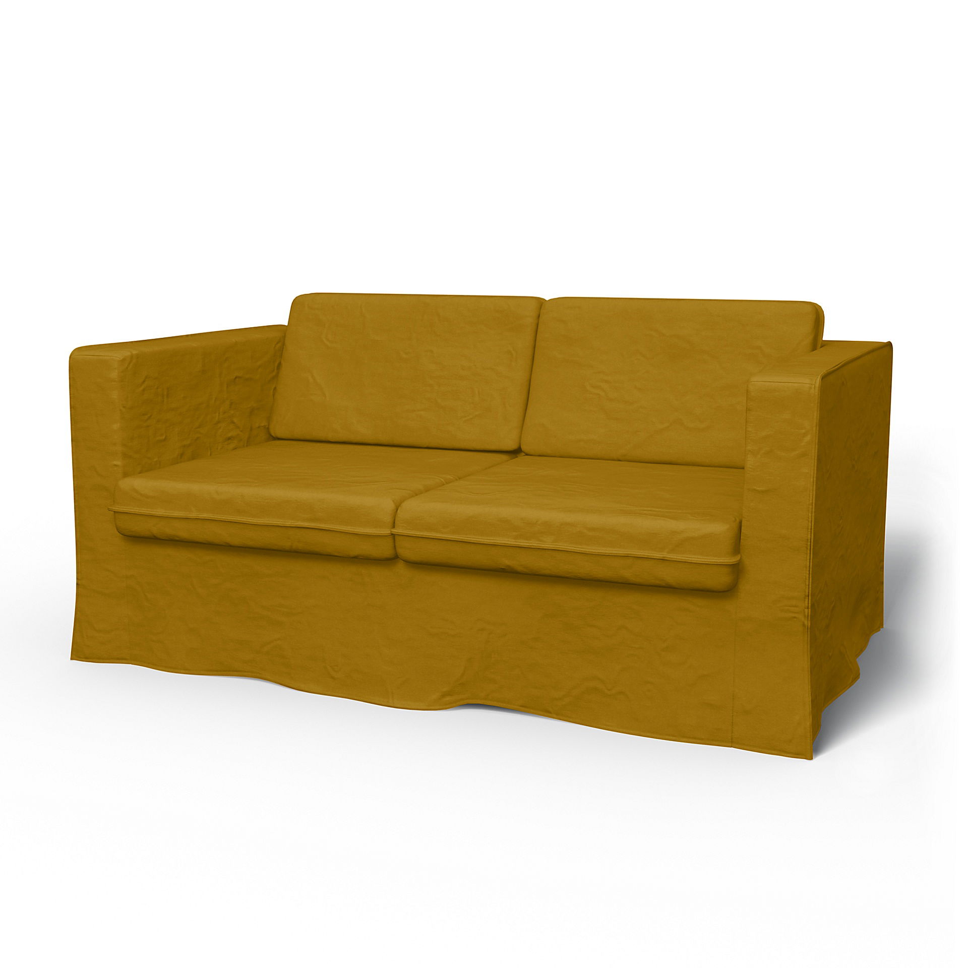 IKEA - Karlstad 2 Seater Sofa Cover, Dijon, Velvet - Bemz