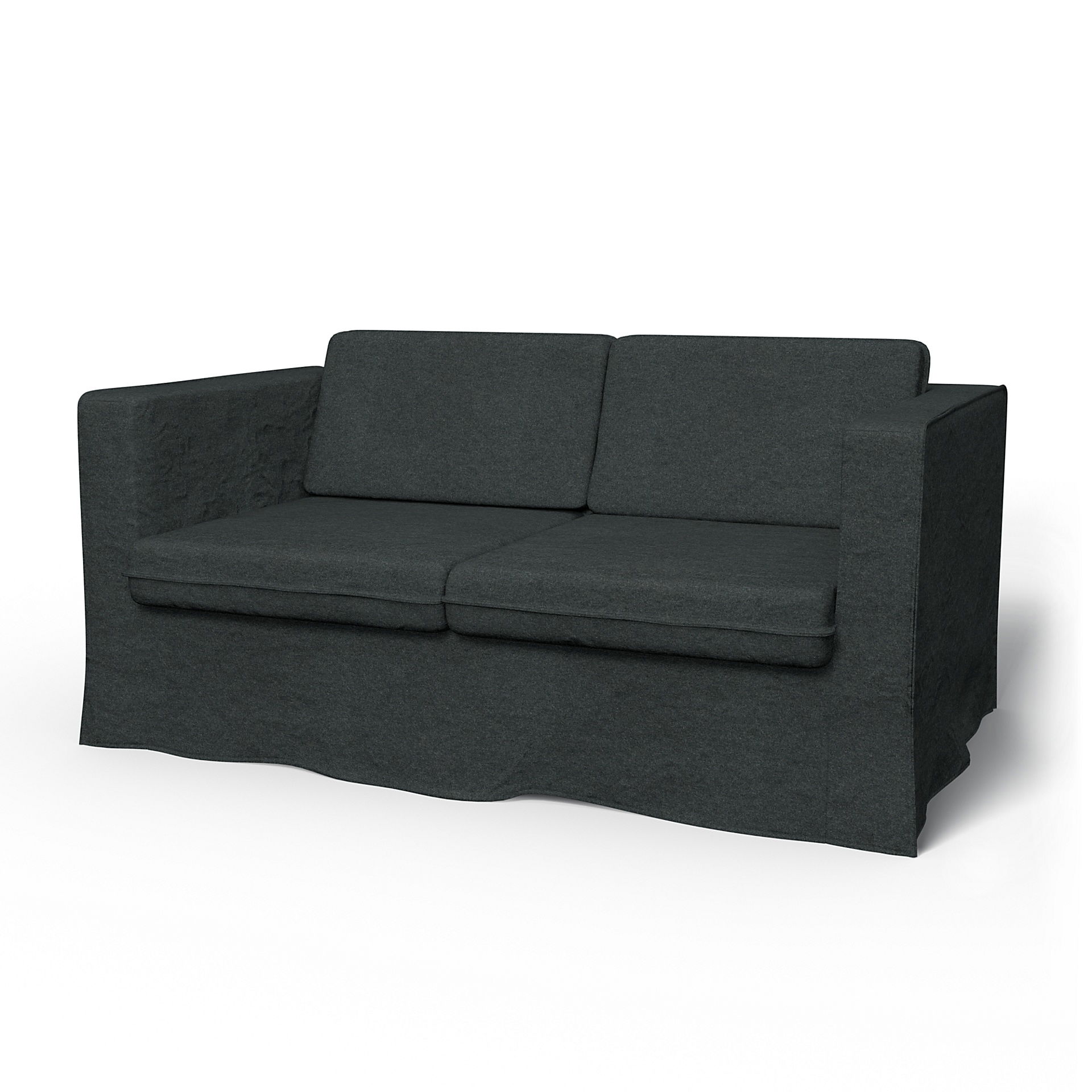 IKEA - Karlstad 2 Seater Sofa Cover, Stone, Wool - Bemz