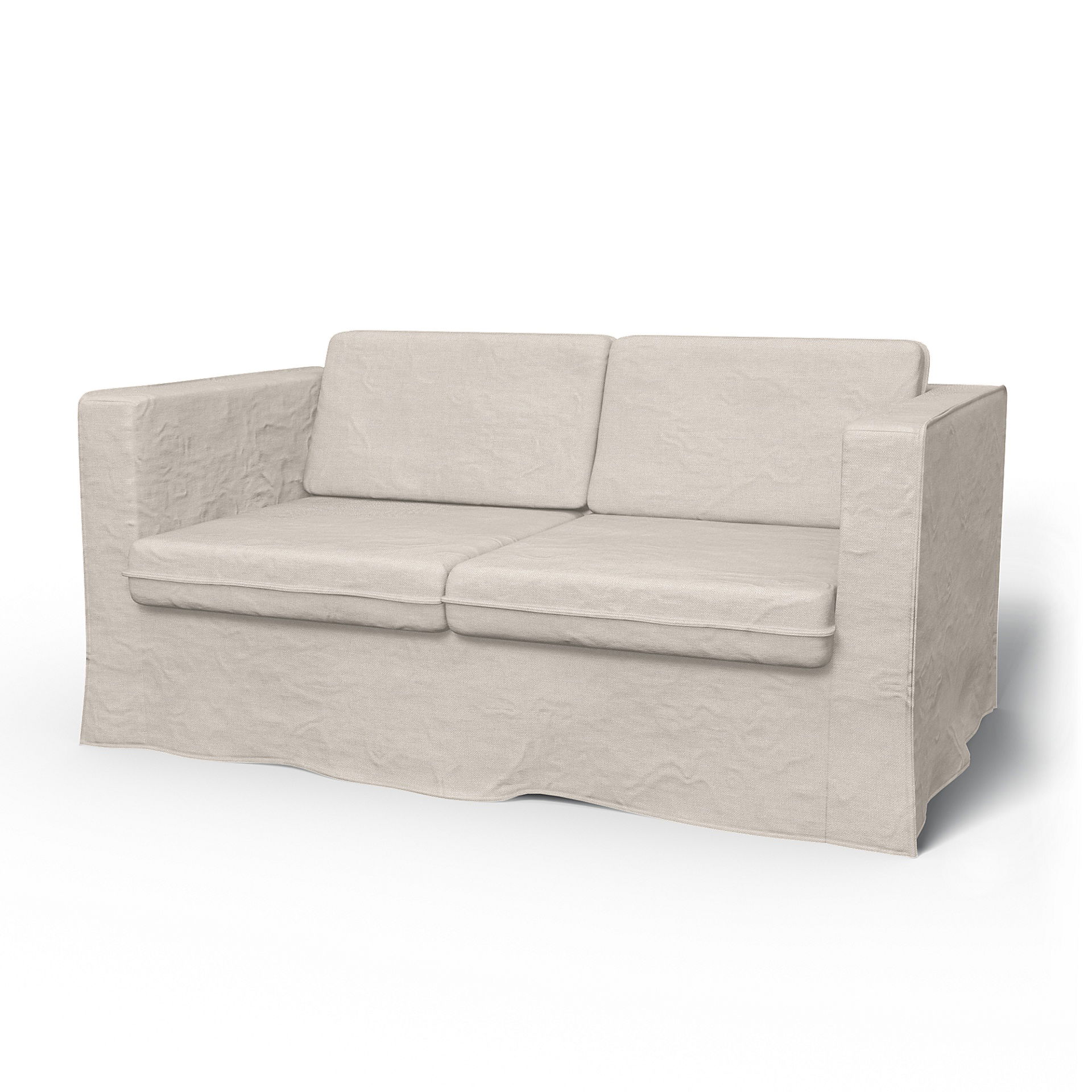 IKEA - Karlstad 2 Seater Sofa Cover, Chalk, Linen - Bemz