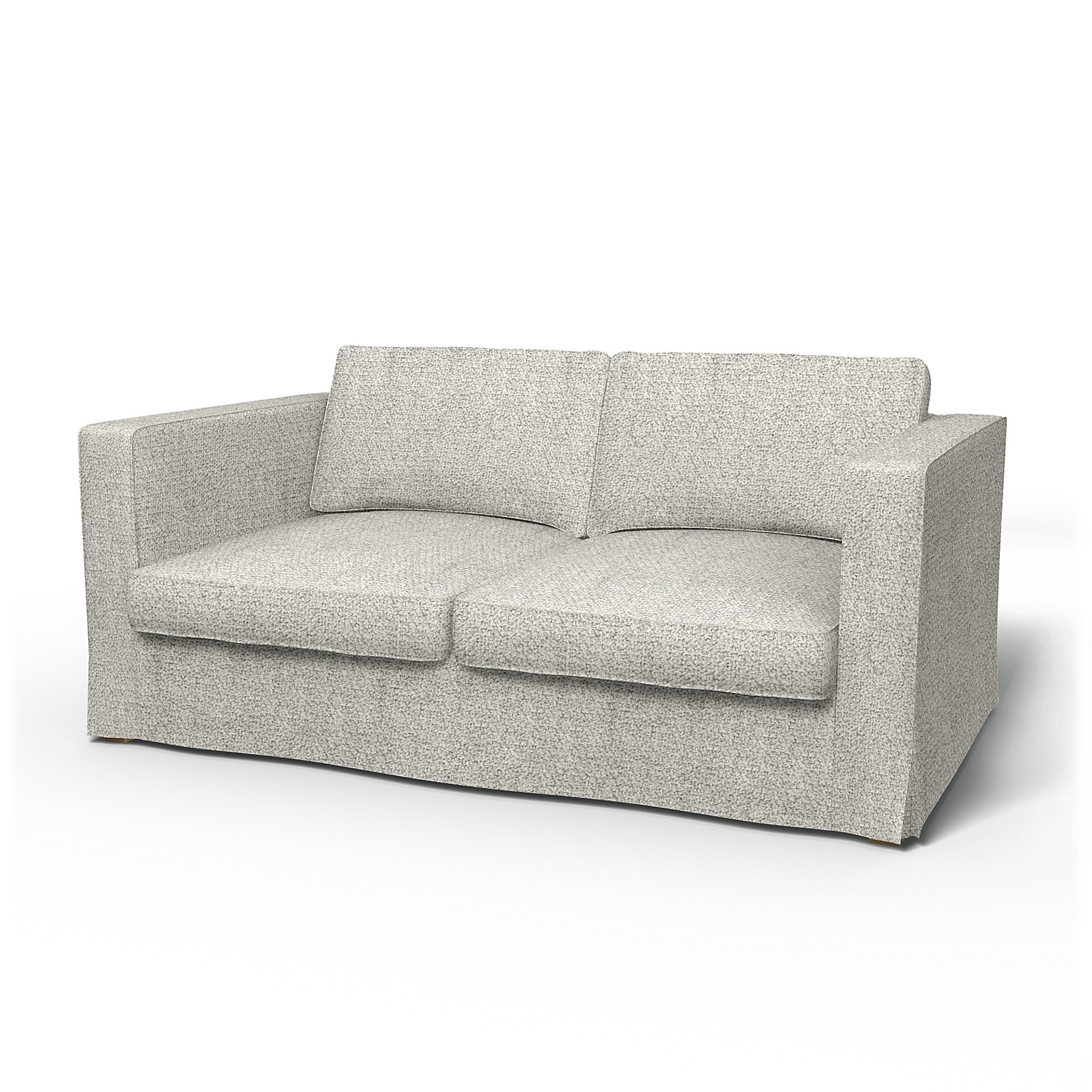 IKEA - Karlstad 2 Seater Sofa Cover, Driftwood, Boucle & Texture - Bemz