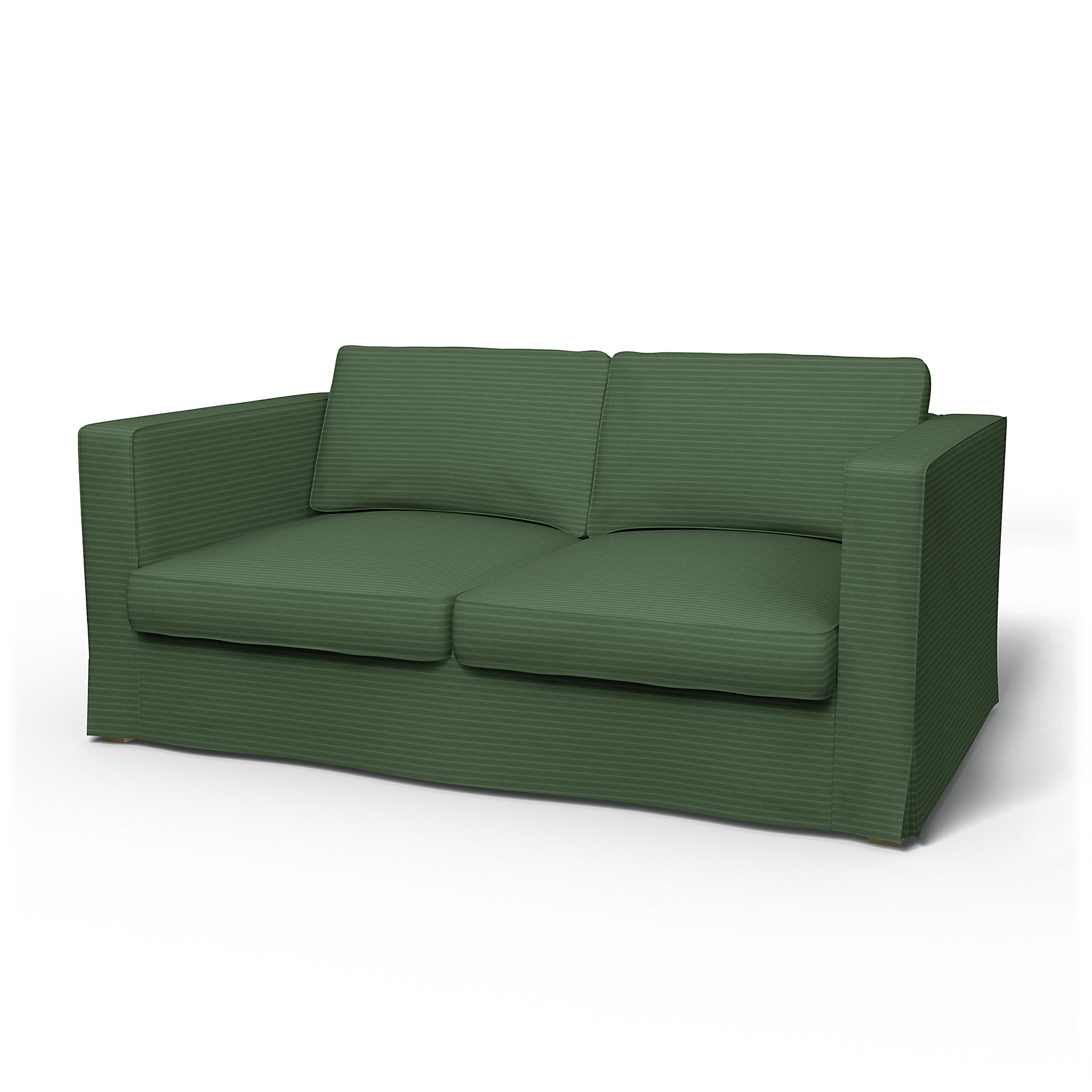 IKEA - Karlstad 2 Seater Sofa Cover, Palm Green, Corduroy - Bemz