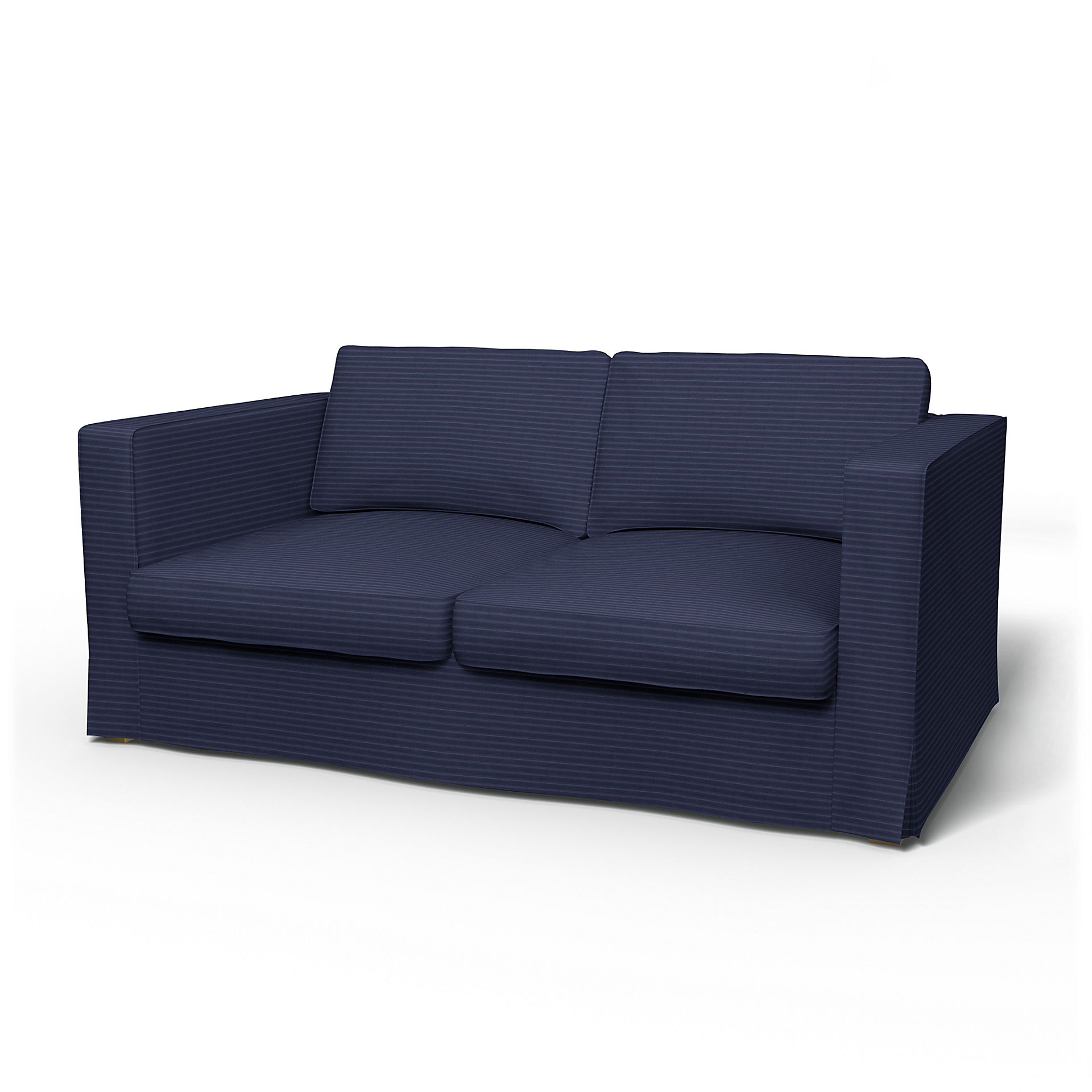 IKEA - Karlstad 2 Seater Sofa Cover, Volcanic Ash, Corduroy - Bemz