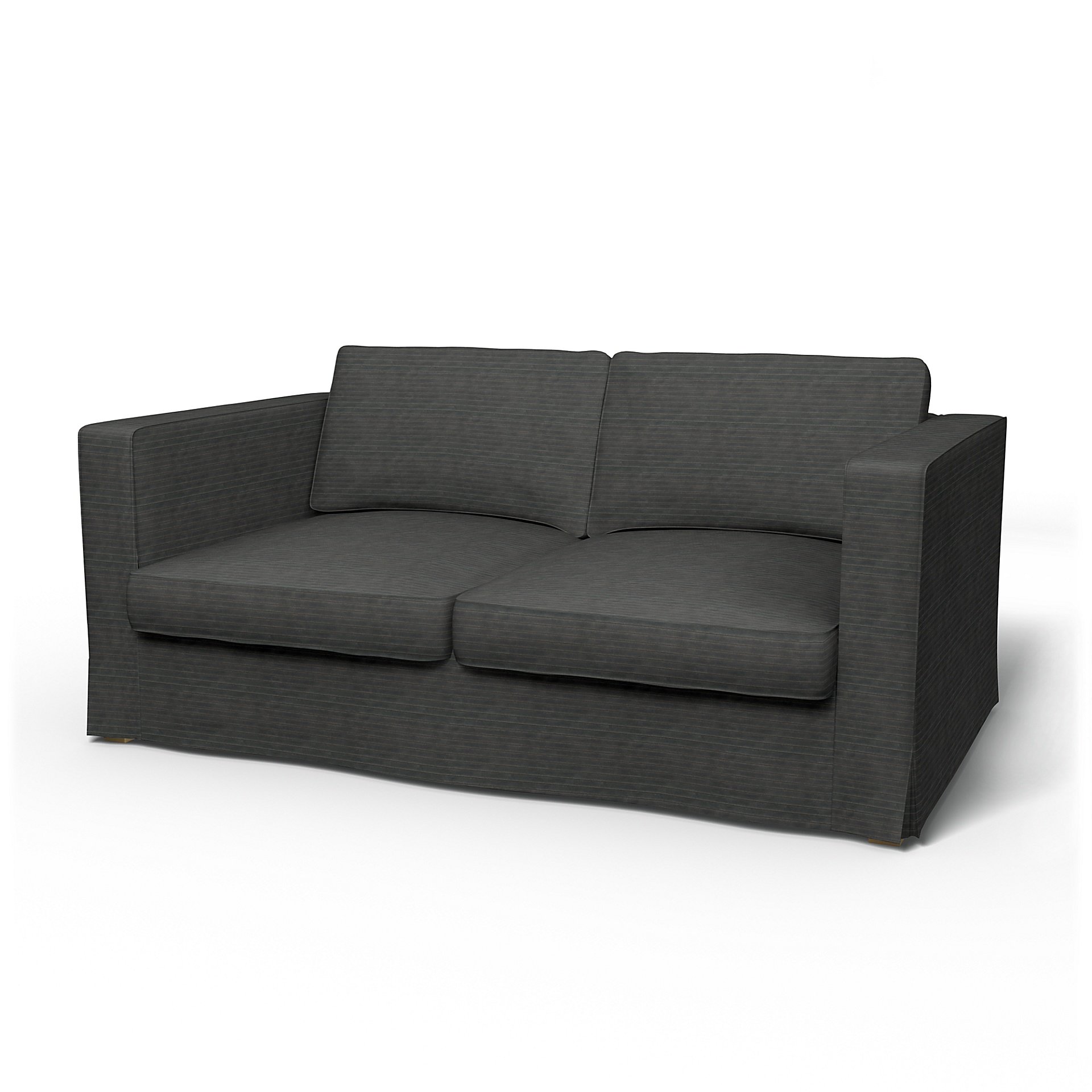 IKEA - Karlstad 2 Seater Sofa Cover, Licorice, Corduroy - Bemz