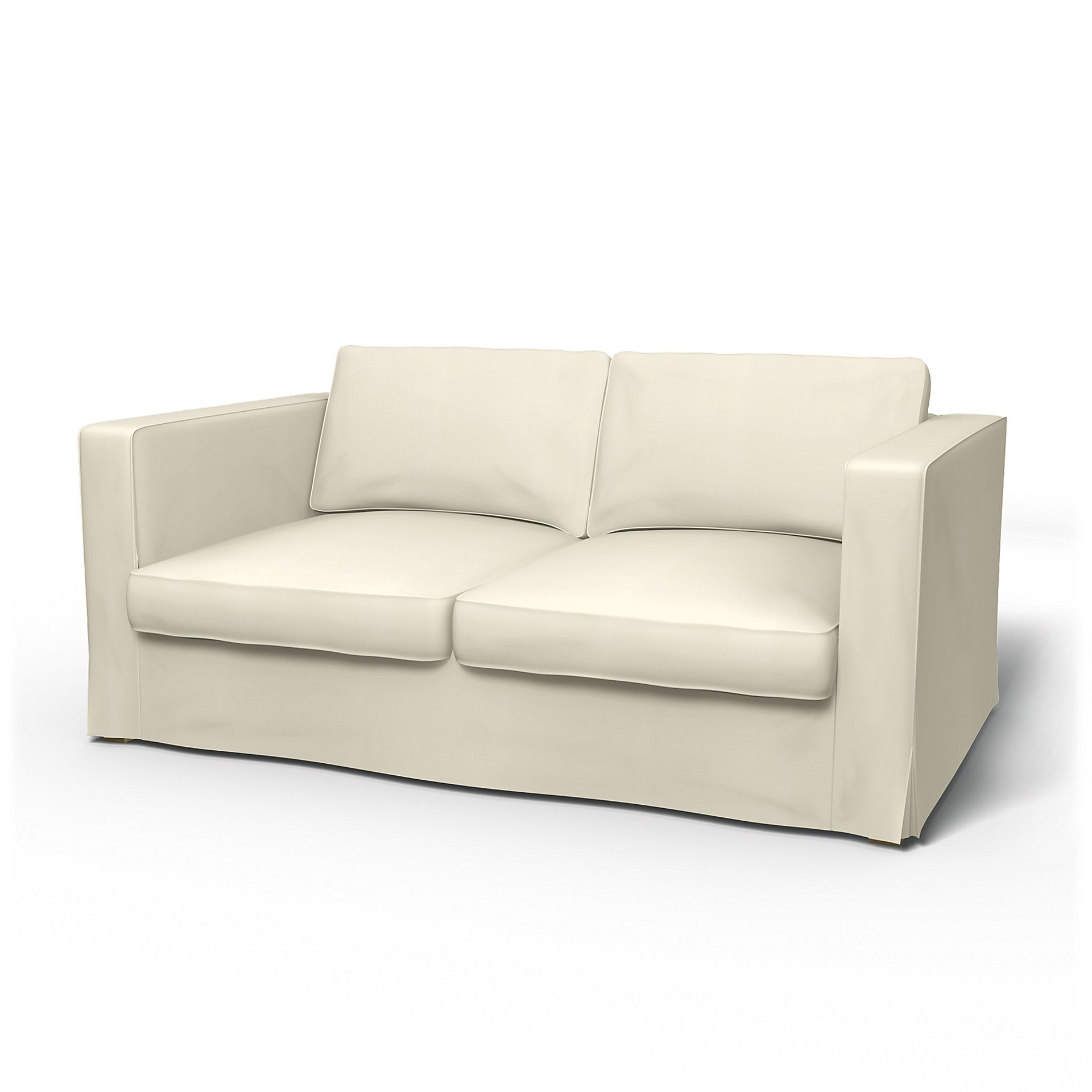 IKEA - Karlstad 2 Seater Sofa Cover, Tofu, Cotton - Bemz