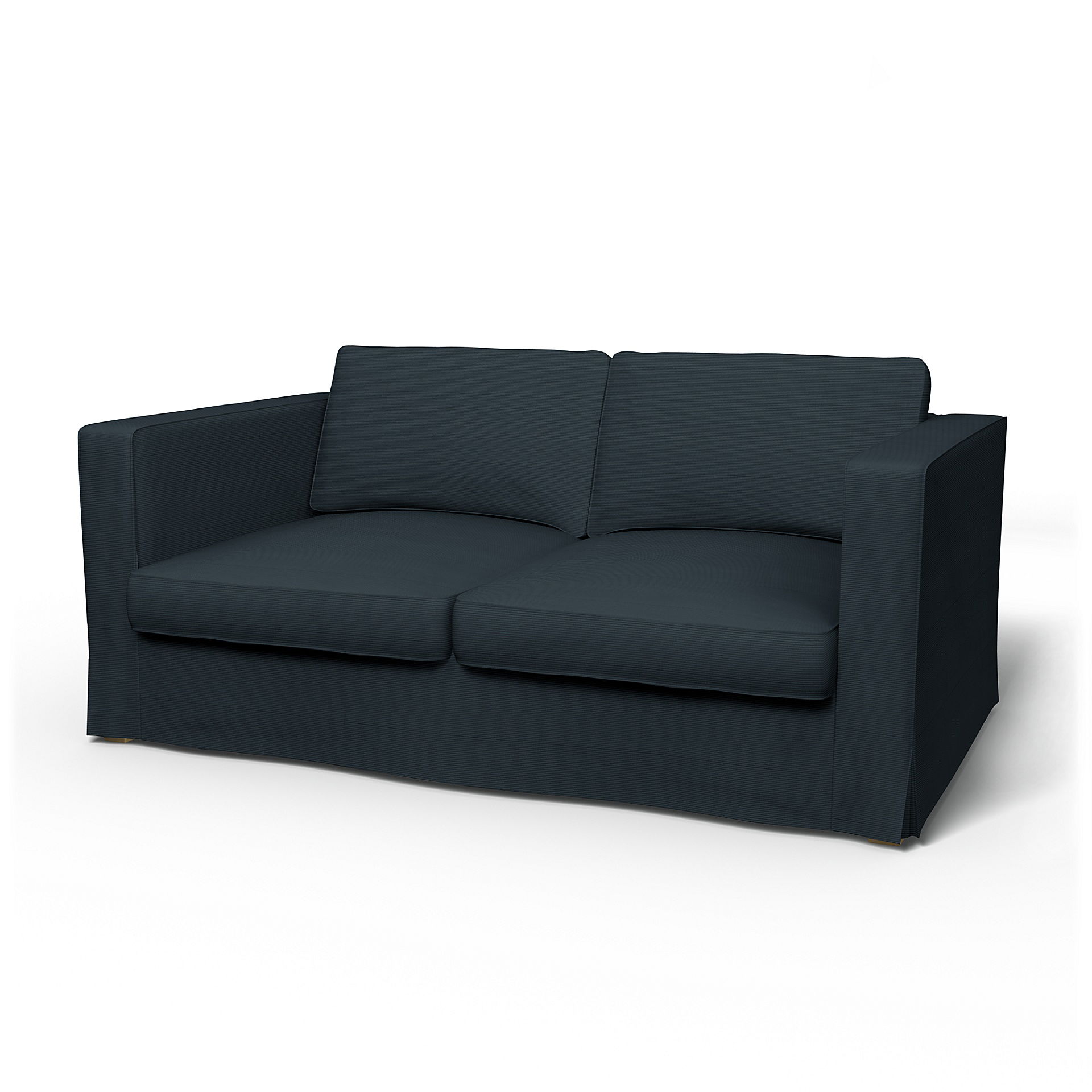 IKEA - Karlstad 2 Seater Sofa Cover, Orion Blue, Corduroy - Bemz