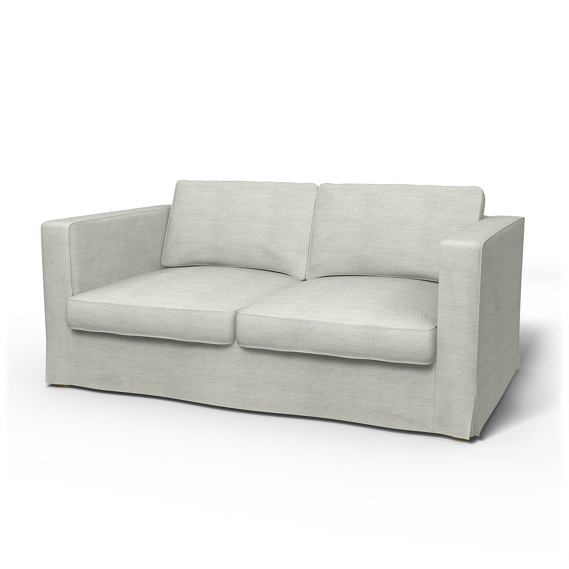 IKEA - Karlstad 2 Seater Sofa Cover, Silver Grey, Cotton - Bemz