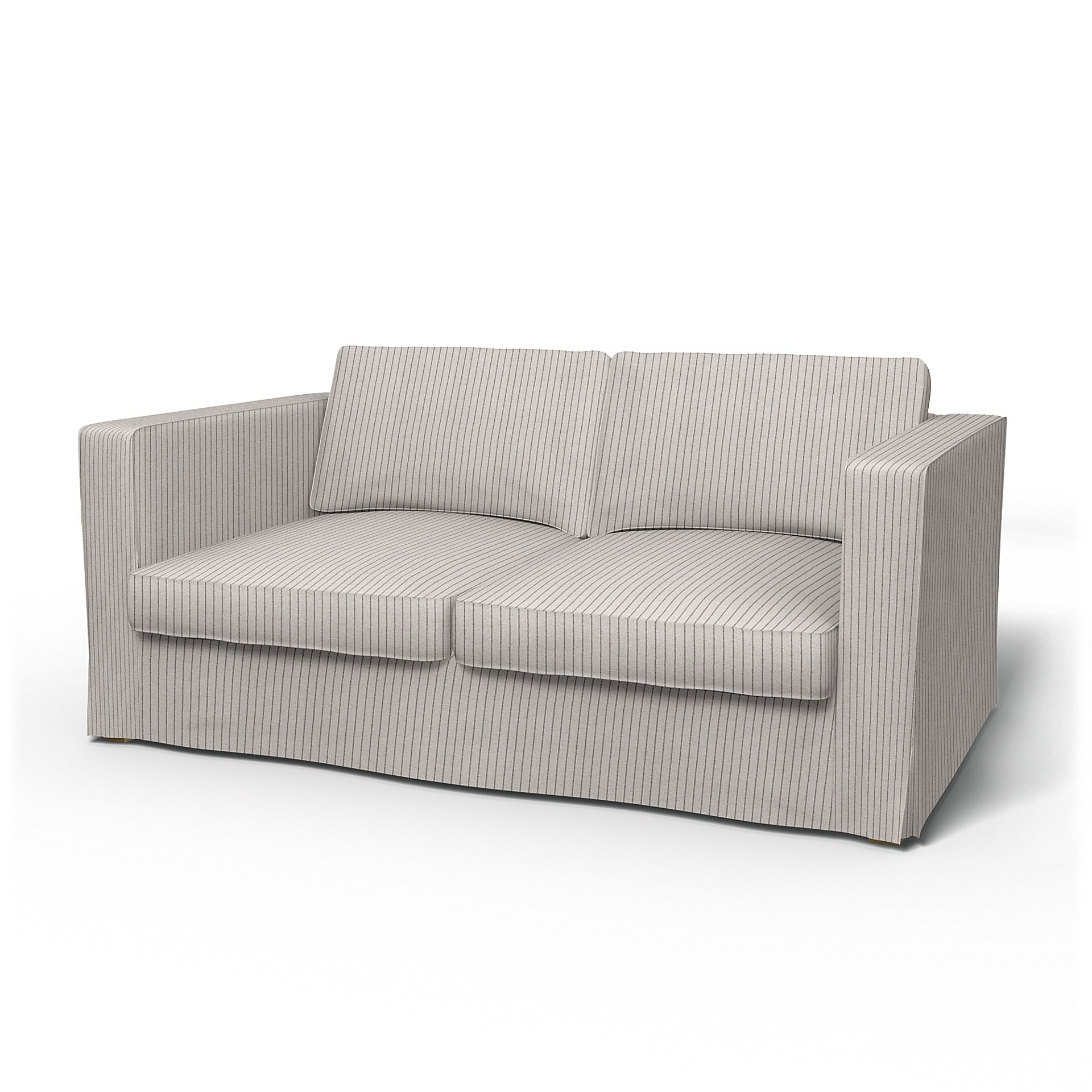 IKEA - Karlstad 2 Seater Sofa Cover, Silver Grey, Conscious - Bemz