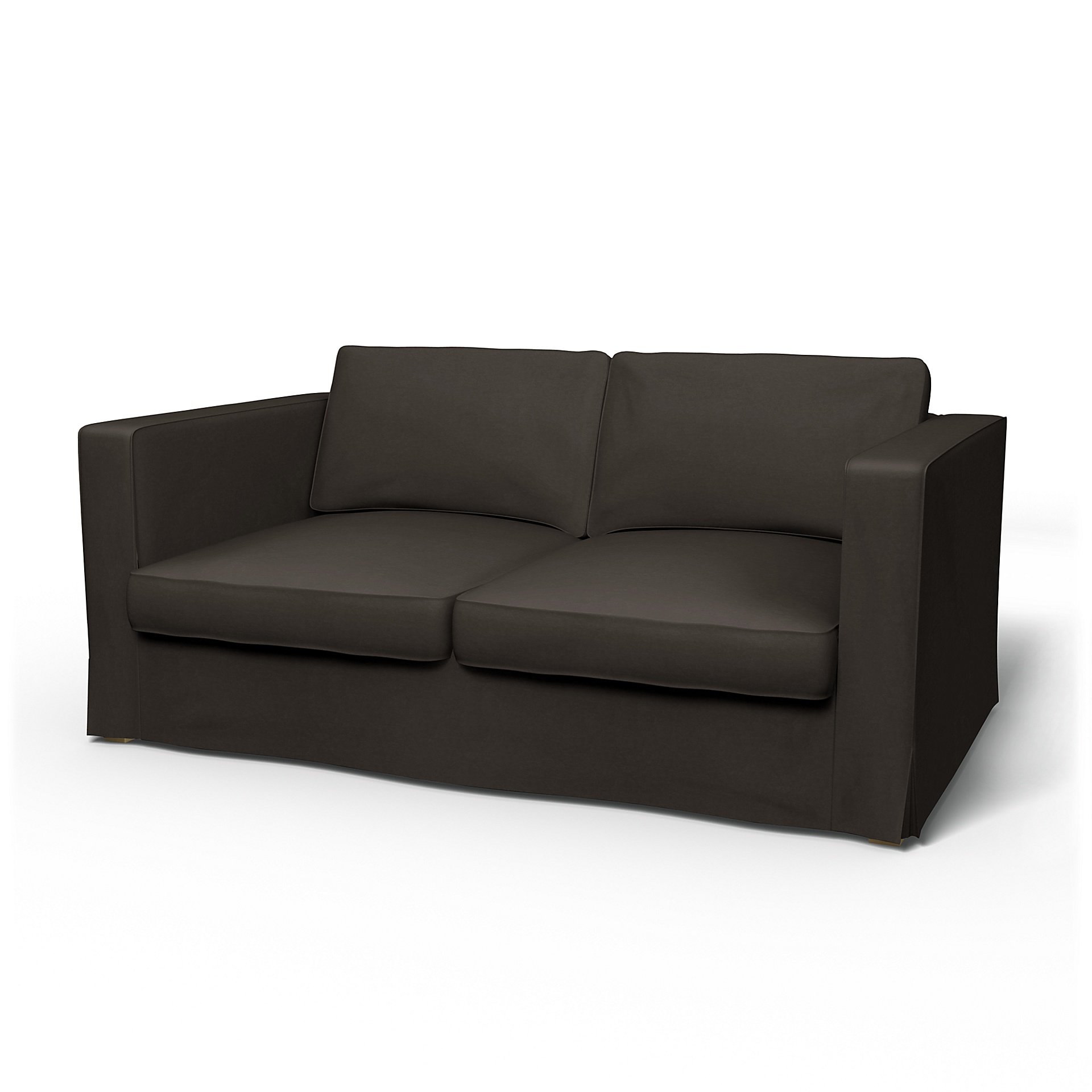 IKEA - Karlstad 2 Seater Sofa Cover, Licorice, Velvet - Bemz