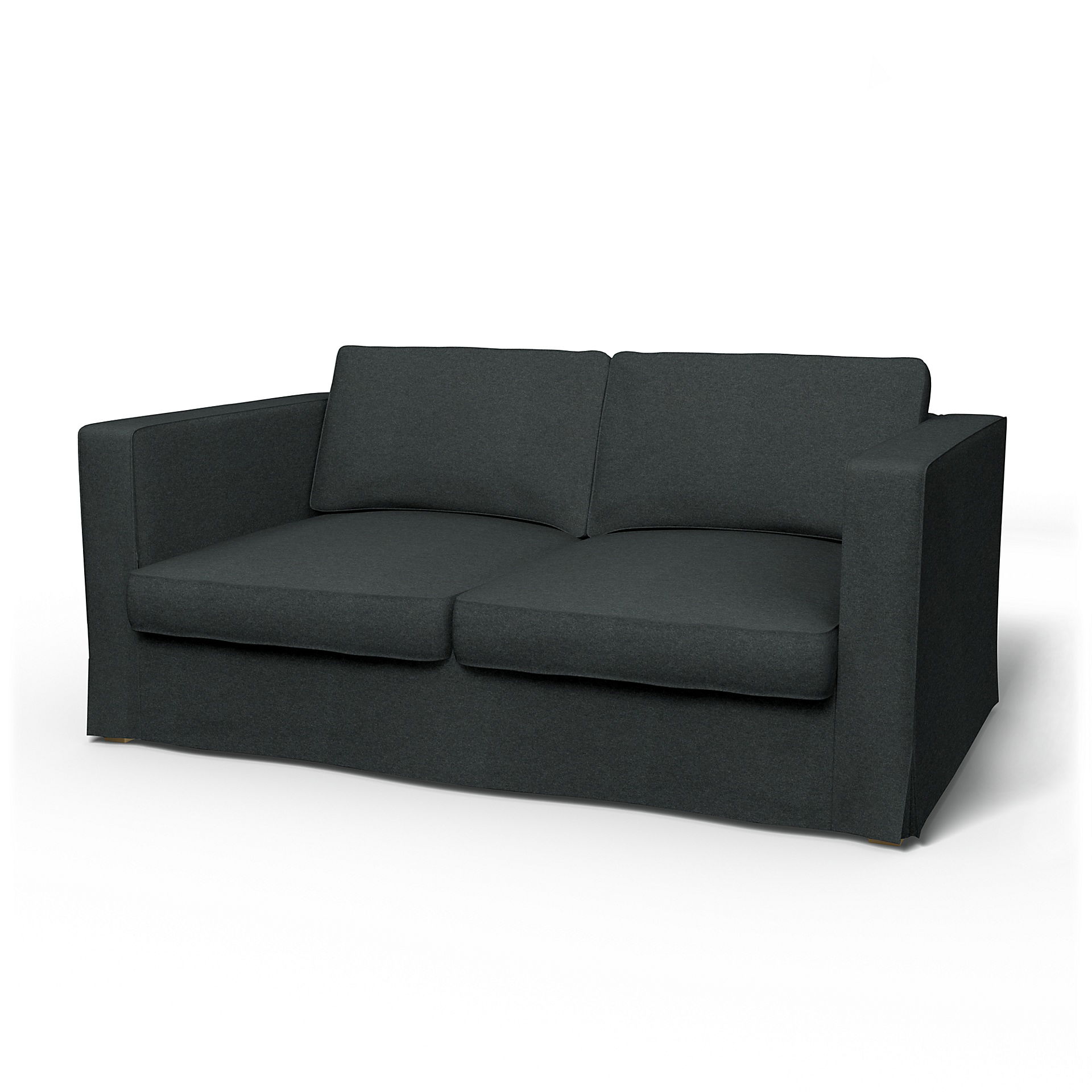 IKEA - Karlstad 2 Seater Sofa Cover, Stone, Wool - Bemz