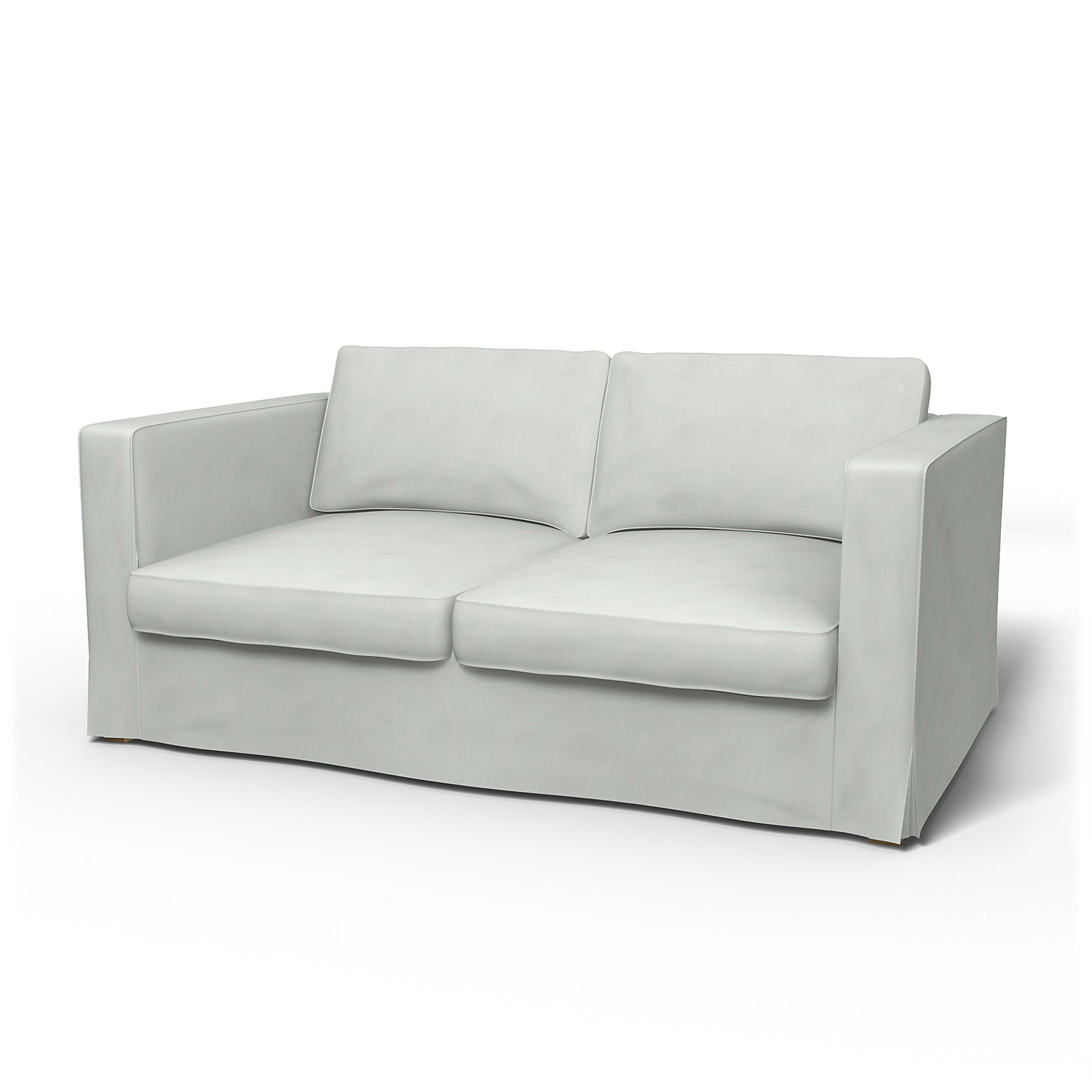 IKEA - Karlstad 2 Seater Sofa Cover, Silver Grey, Linen - Bemz