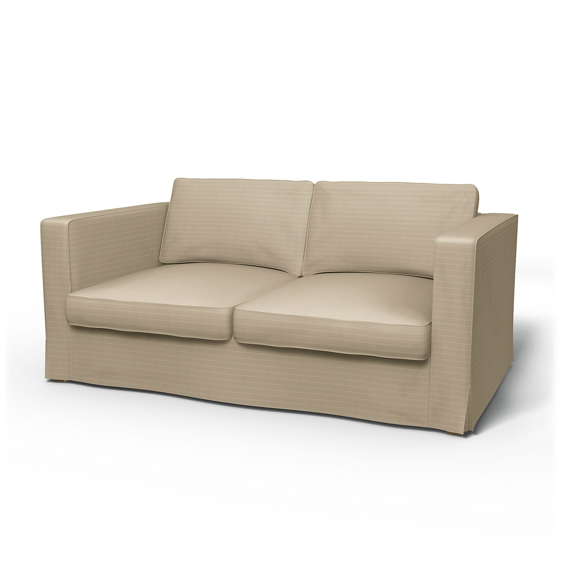 IKEA - Karlstad 2 Seater Sofa Cover, Oyster, Velvet - Bemz