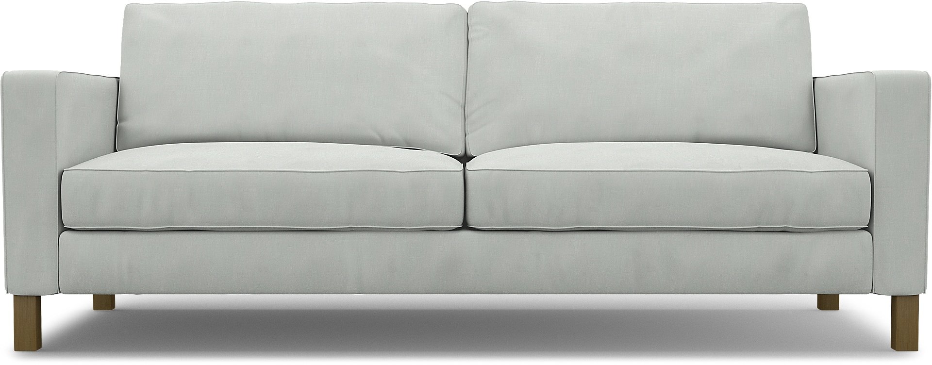 IKEA - Karlstad Sofa Bed Cover, Silver Grey, Linen - Bemz