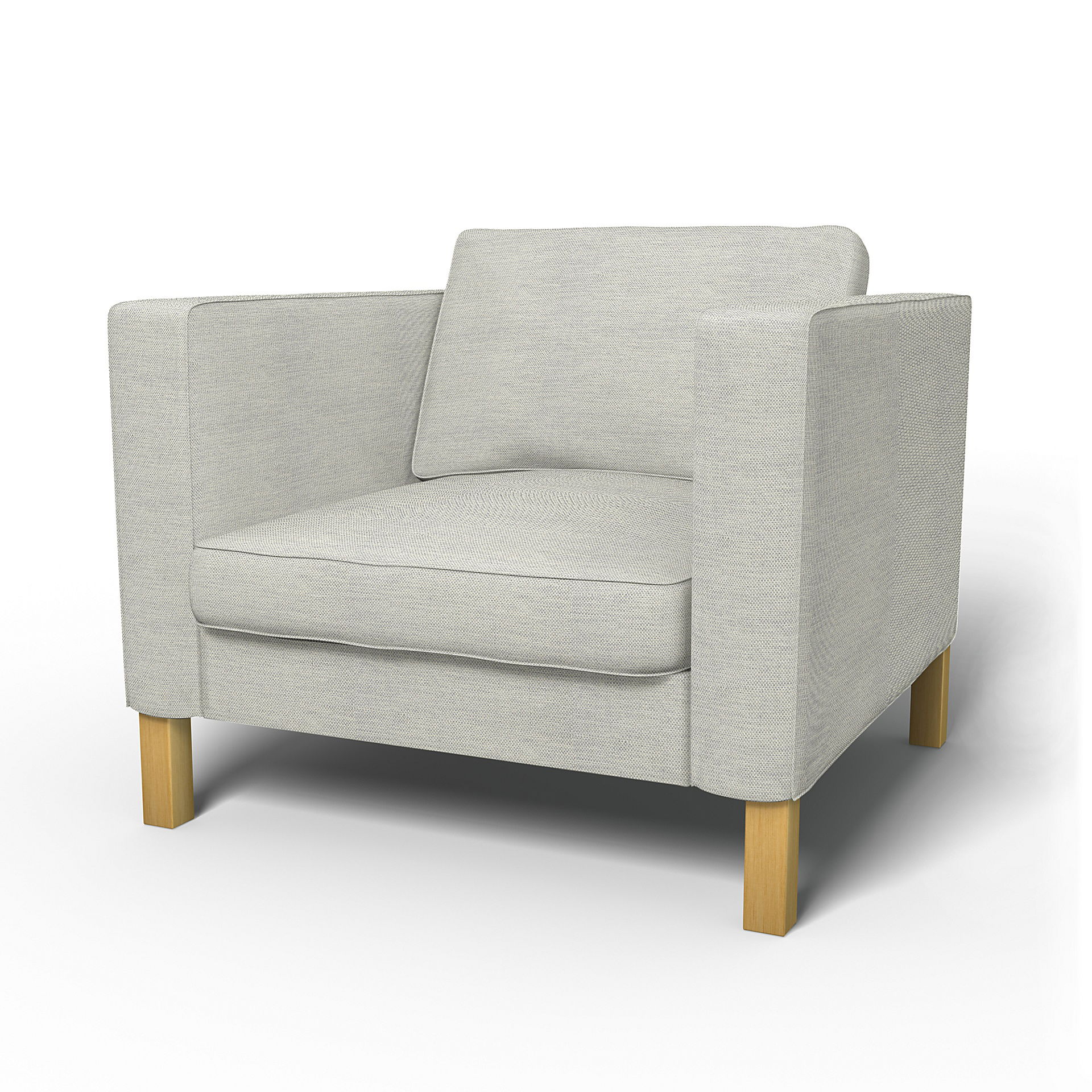 IKEA - Housse de fauteuil Karlstad, grand modèle, Silver Grey, Conscious - Bemz