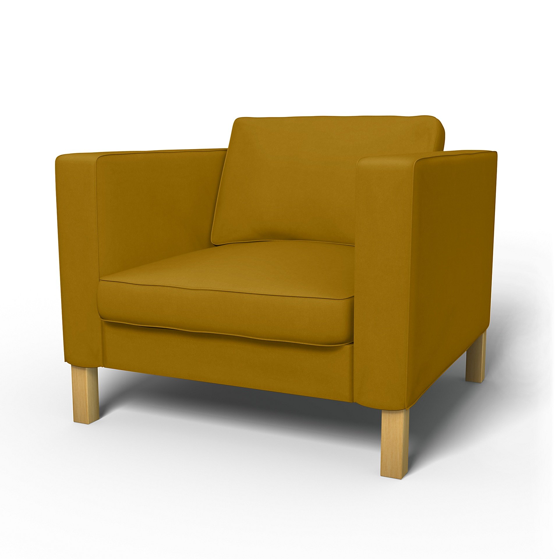 IKEA - Karlstad Armchair Cover (Large model), Dijon, Velvet - Bemz