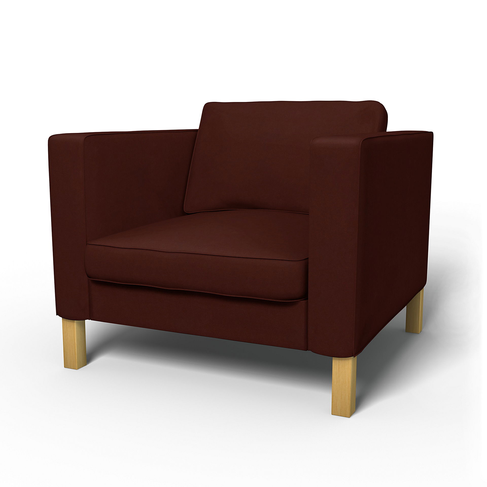 IKEA - Karlstad Armchair Cover (Large model), Ground Coffee, Velvet - Bemz