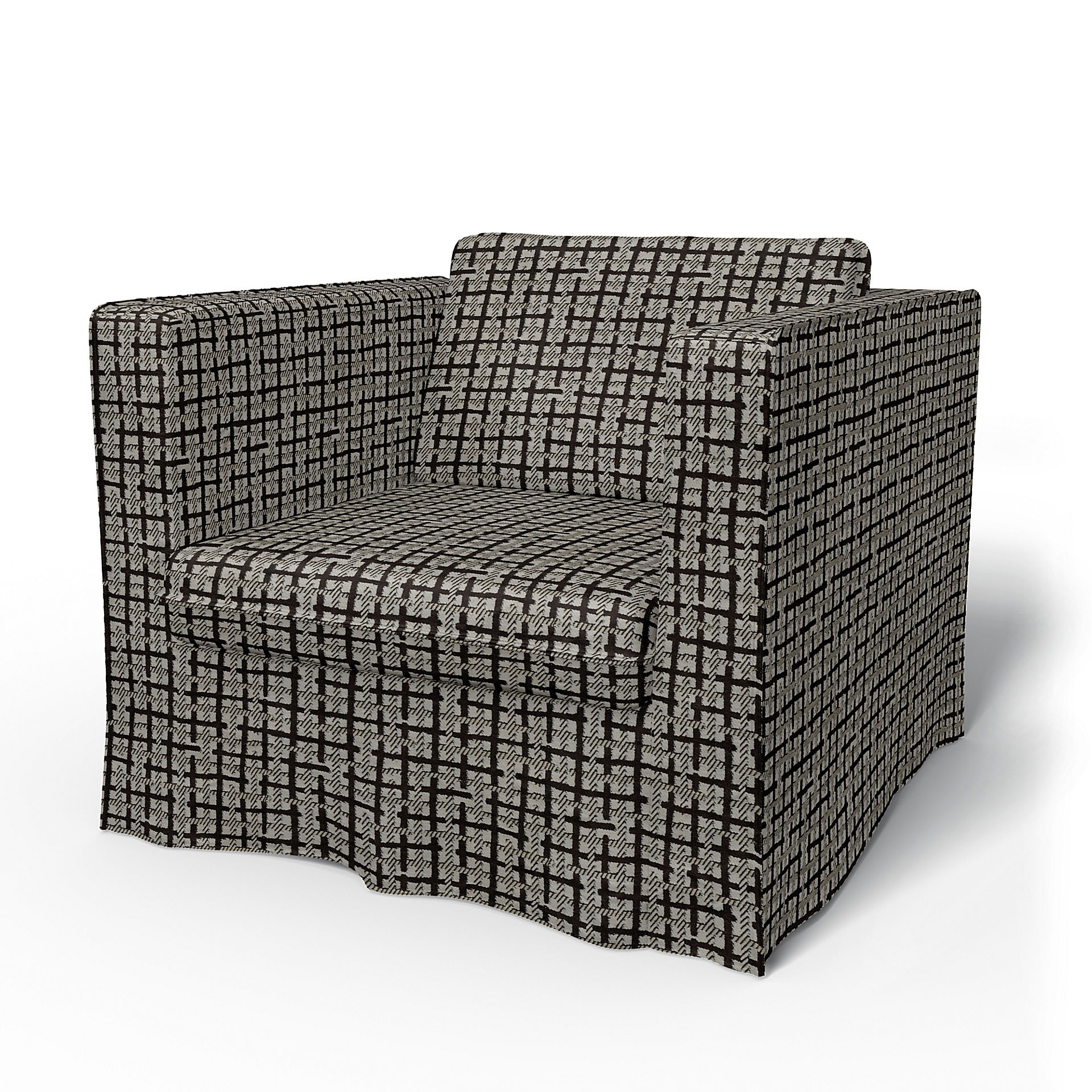 Ikea Karlstad Armchair Cover (Small Model), Chocolate, Velvet Bemz