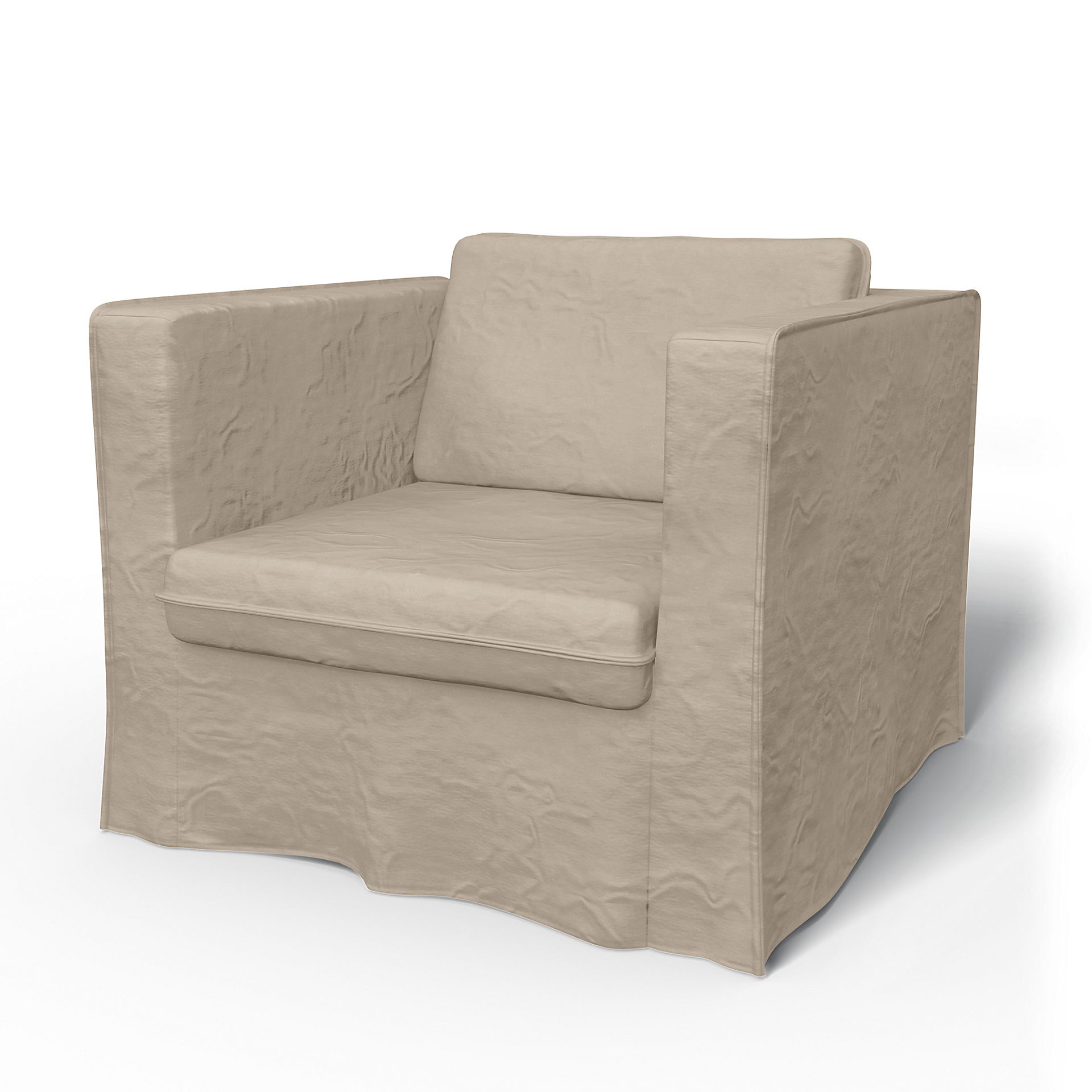 IKEA - Karlstad Armchair Cover (Large model), Feather, Velvet - Bemz