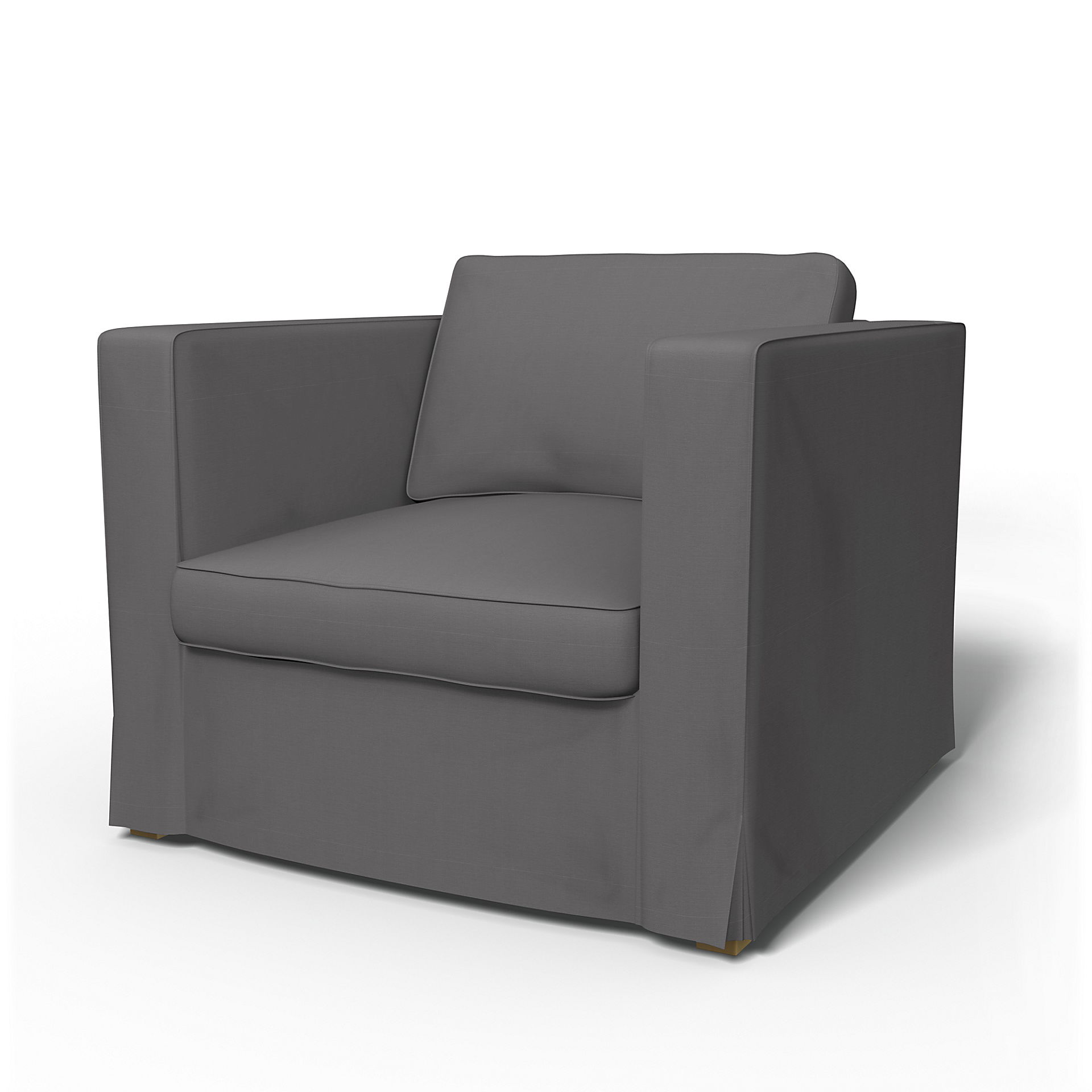 IKEA - Karlstad Armchair Cover (Large model), Smoked Pearl, Cotton - Bemz