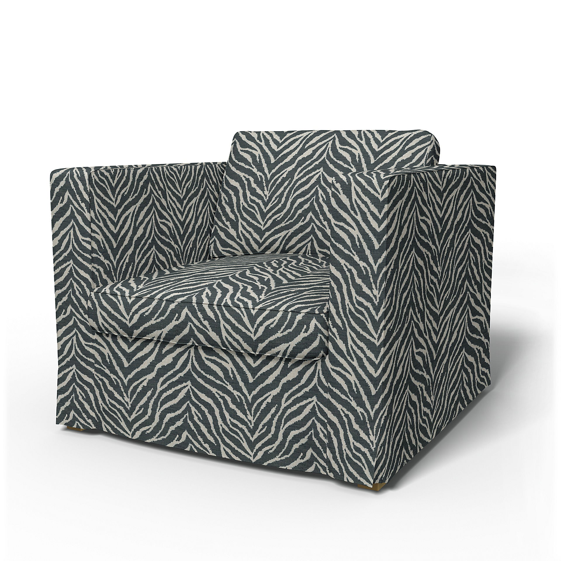 IKEA - Överdrag till Karlstad fåtölj (stor modell), Black/White, BEMZ NATURE'S PALETTE COLLECTION - Bemz