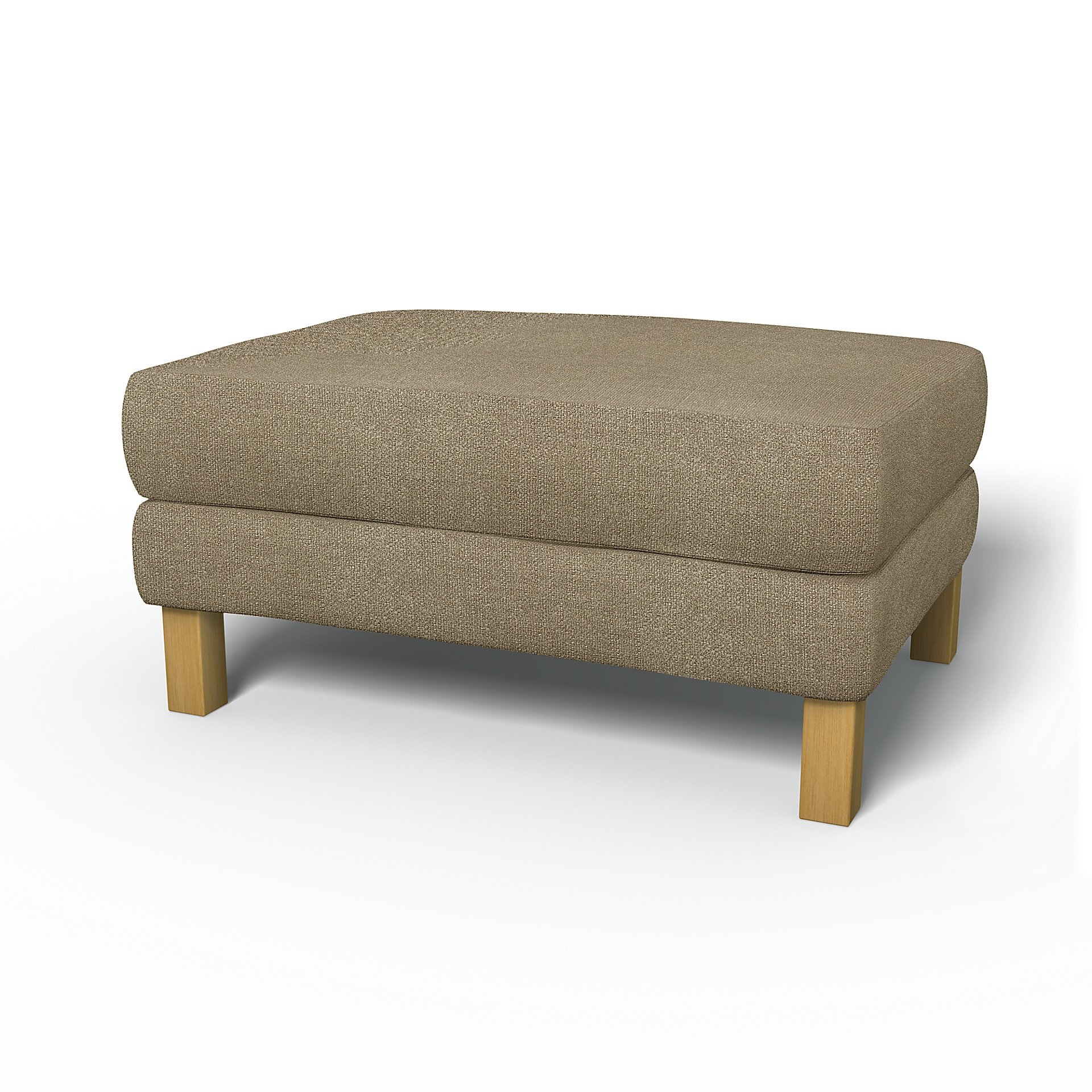 IKEA - Karlstad Footstool Cover, Pebble, Boucle & Texture - Bemz
