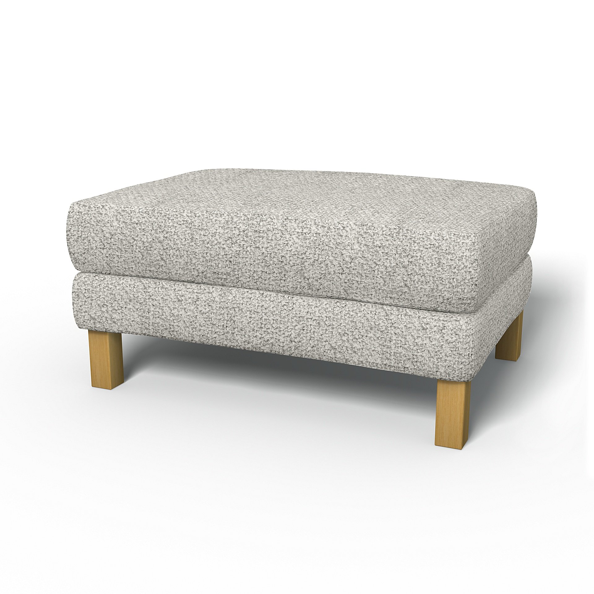IKEA - Karlstad Footstool Cover, Driftwood, Boucle & Texture - Bemz