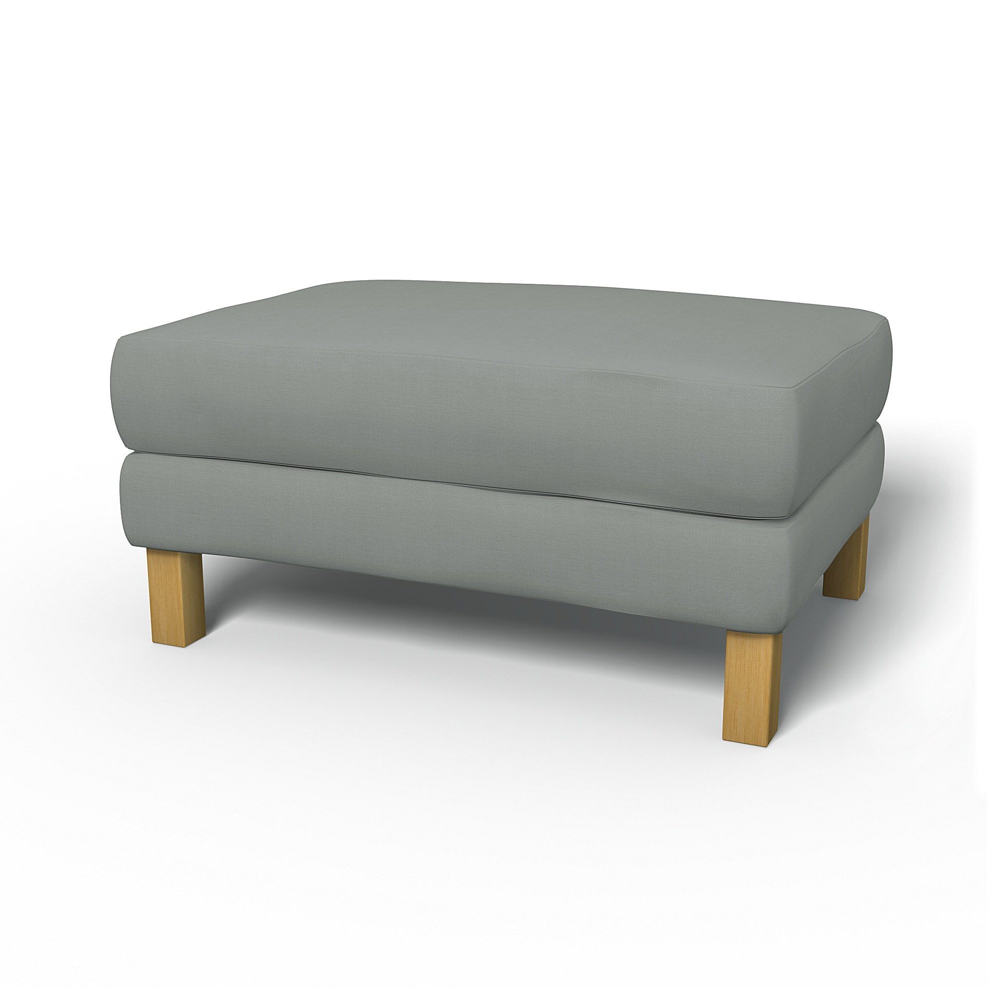 IKEA - Karlstad Footstool Cover, Drizzle, Cotton - Bemz