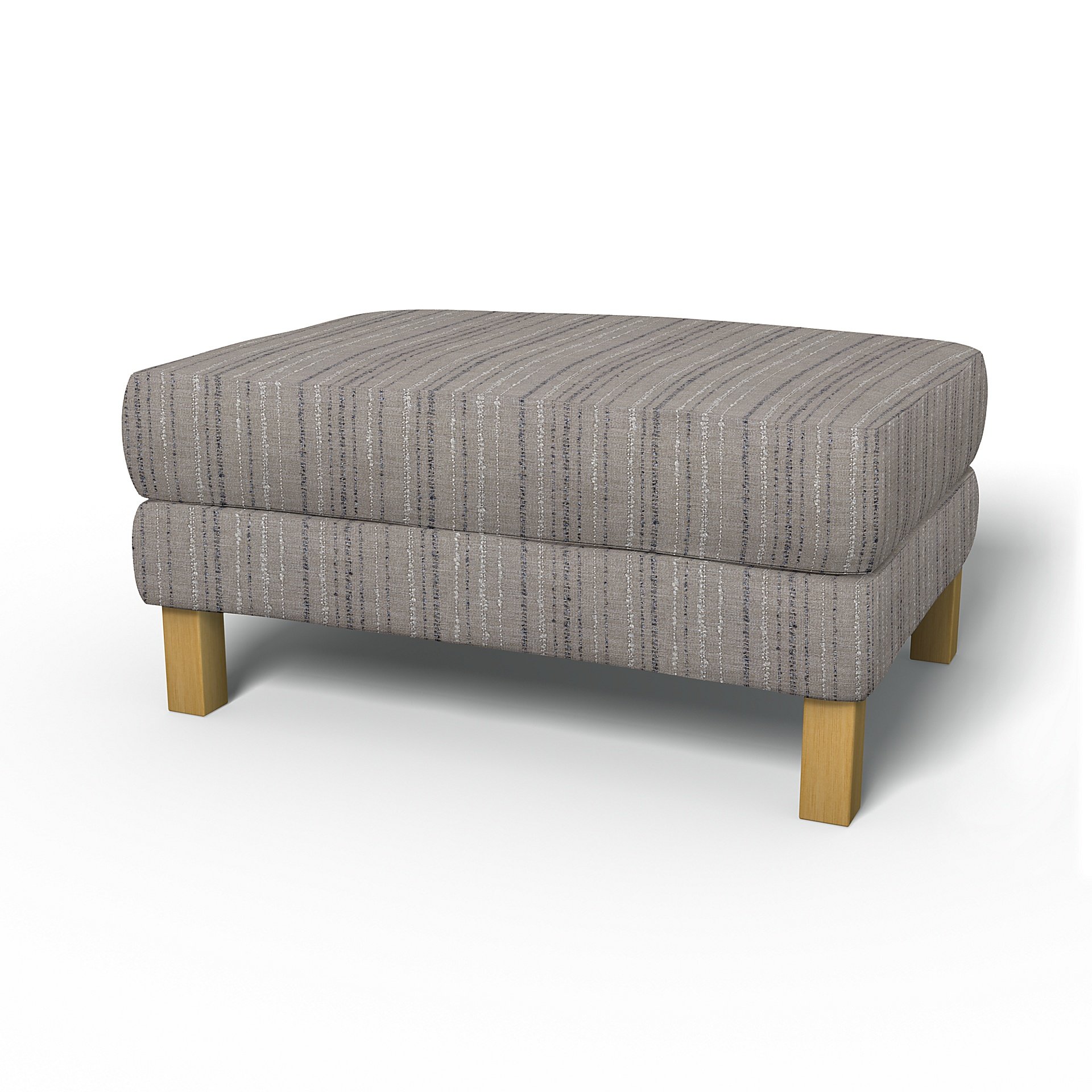 IKEA - Karlstad Footstool Cover, , Boucle & Texture - Bemz