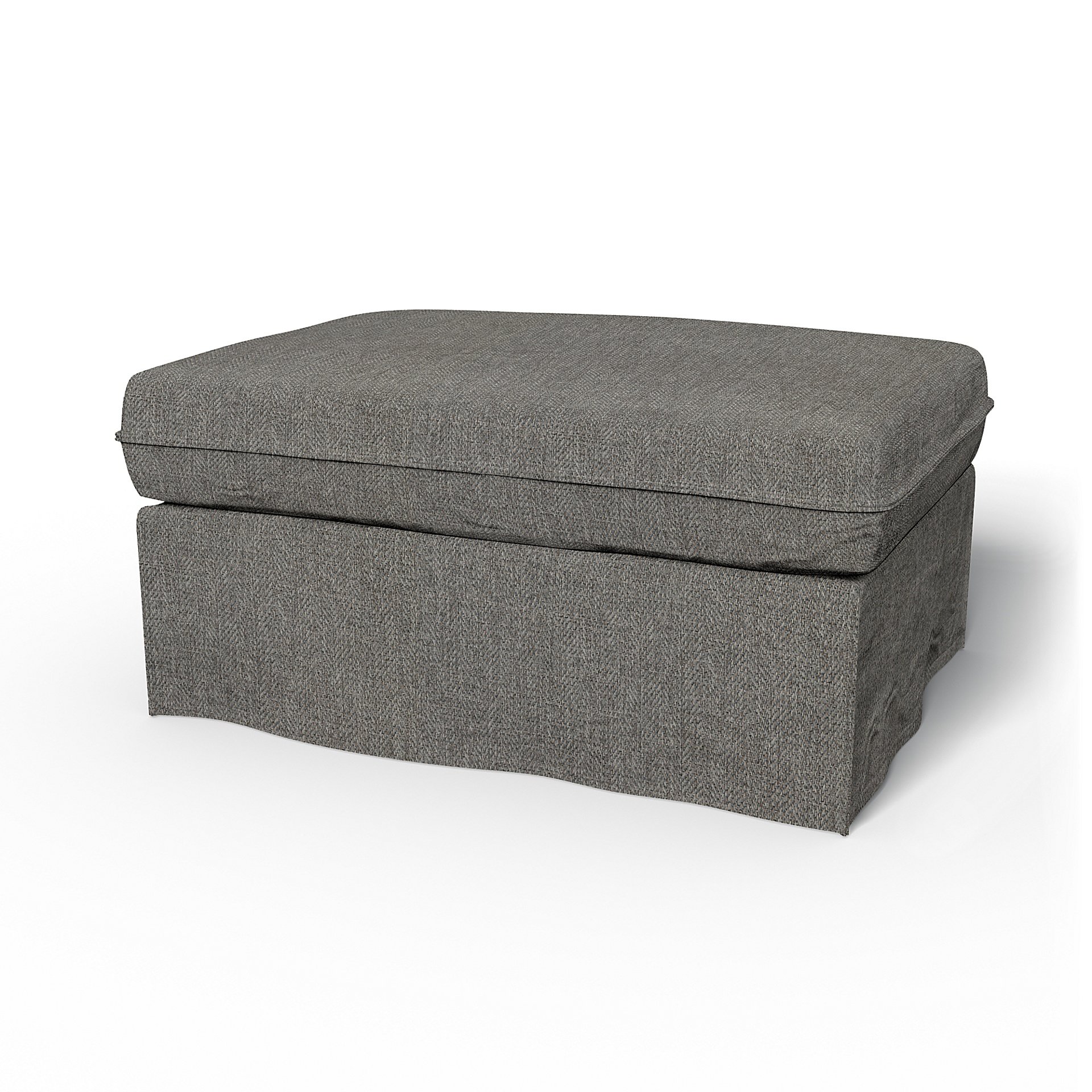 IKEA - Karlstad Footstool Cover, Taupe, Boucle & Texture - Bemz