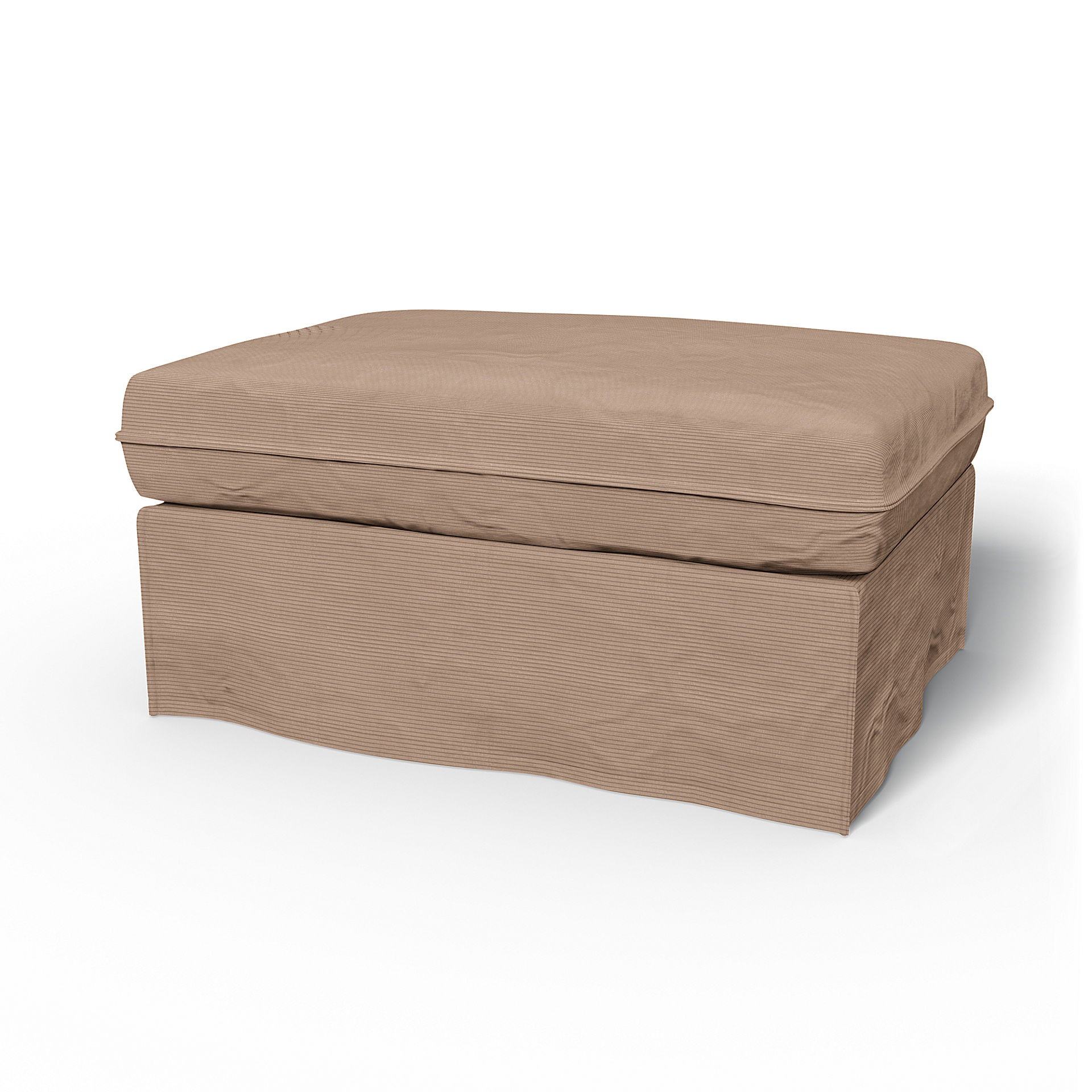 IKEA - Karlstad Footstool Cover, Dusty Rose, Corduroy - Bemz