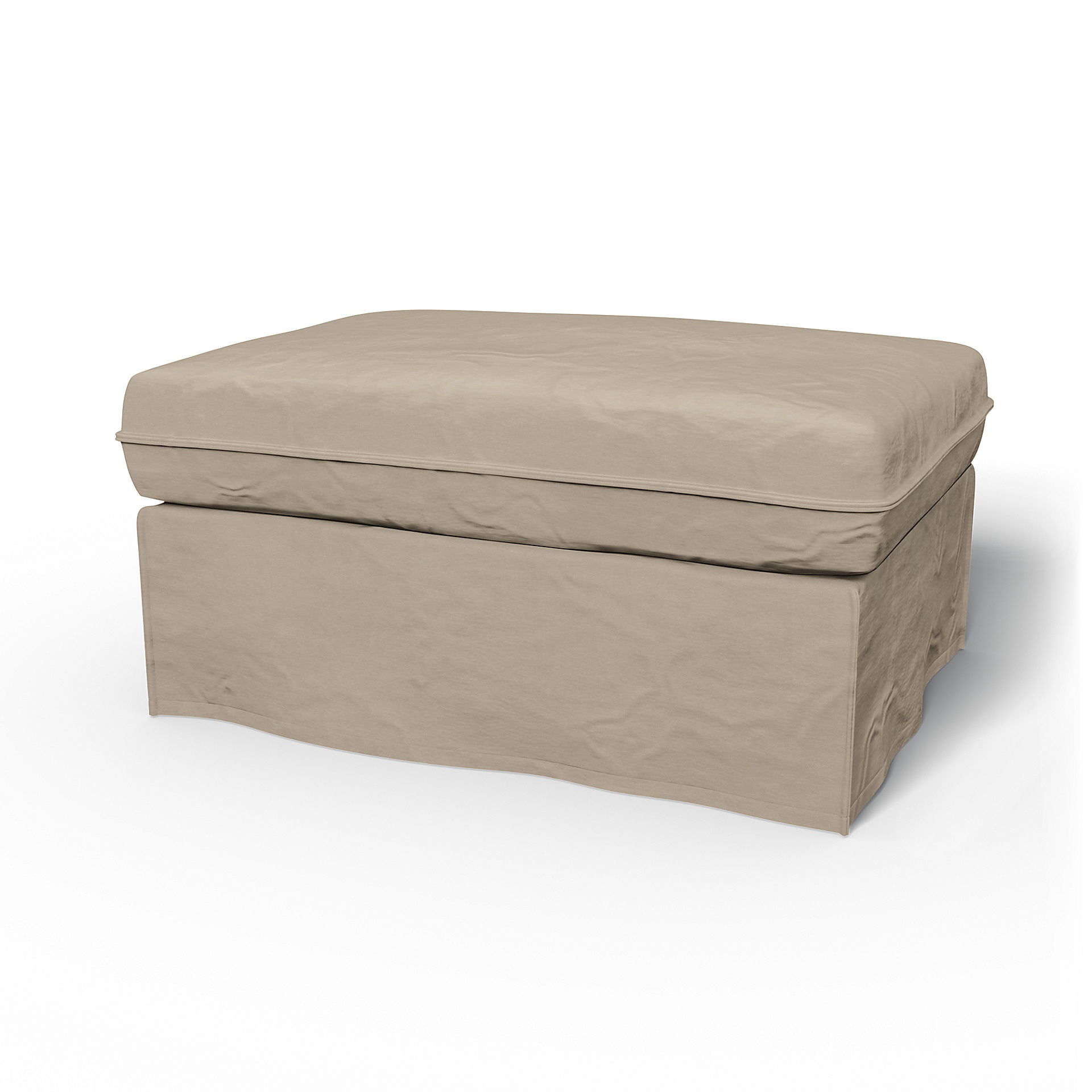 IKEA - Karlstad Footstool Cover, Feather, Velvet - Bemz