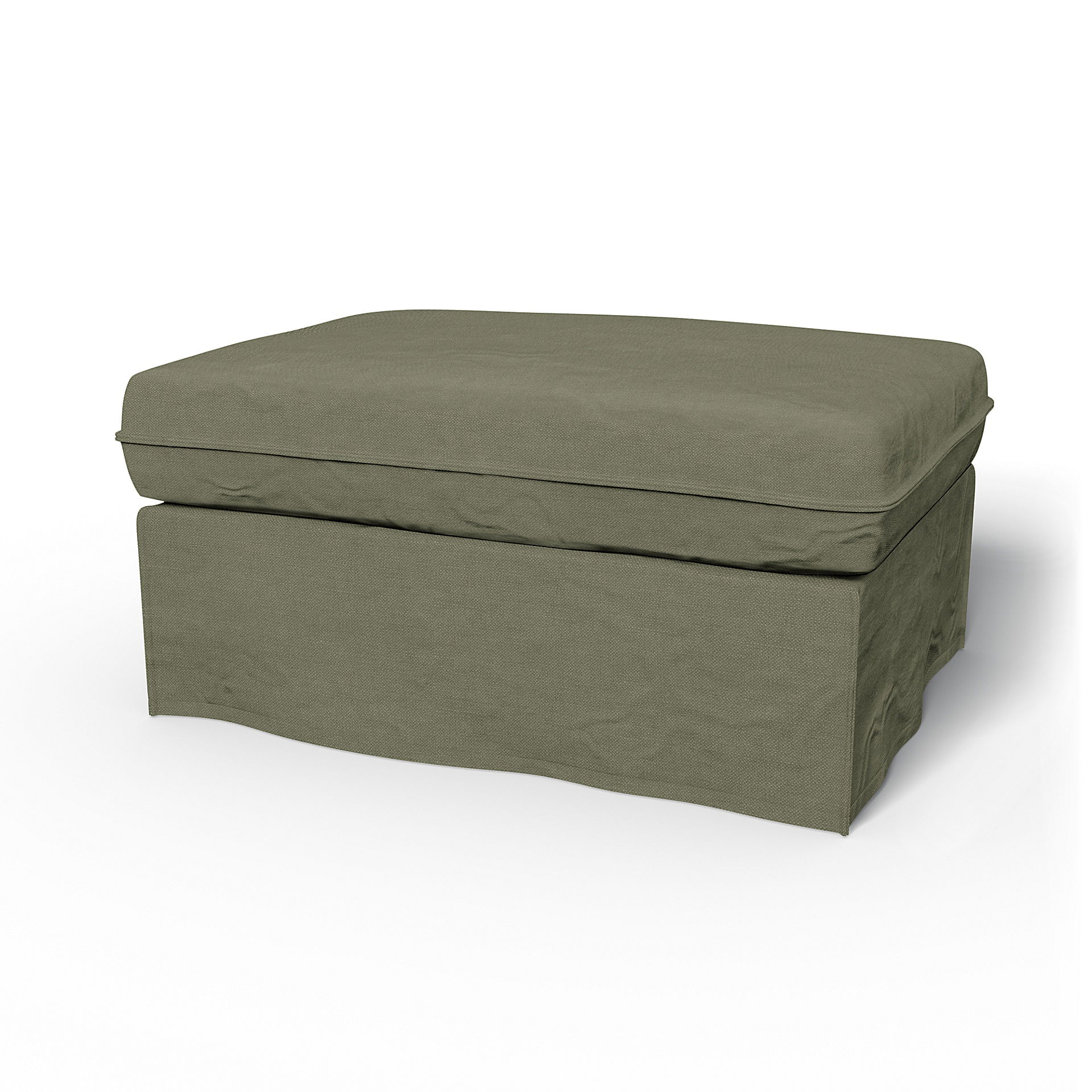 IKEA - Karlstad Footstool Cover, Sage, Linen - Bemz